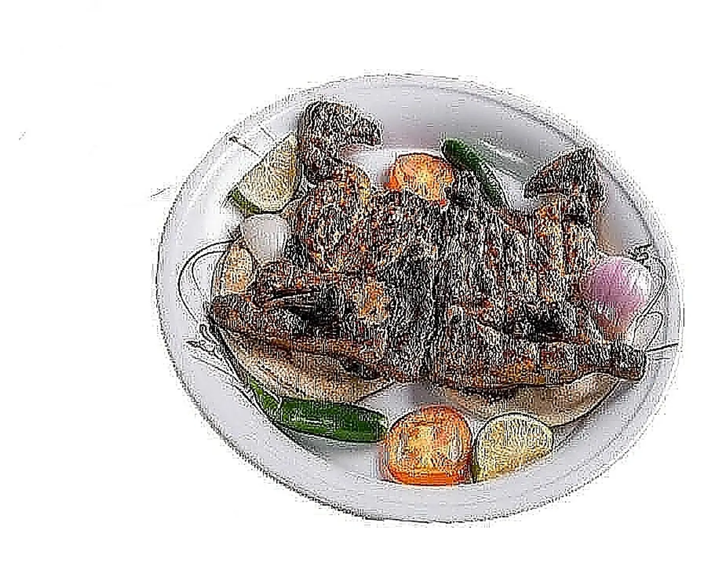 نص دجاج فحم سادة