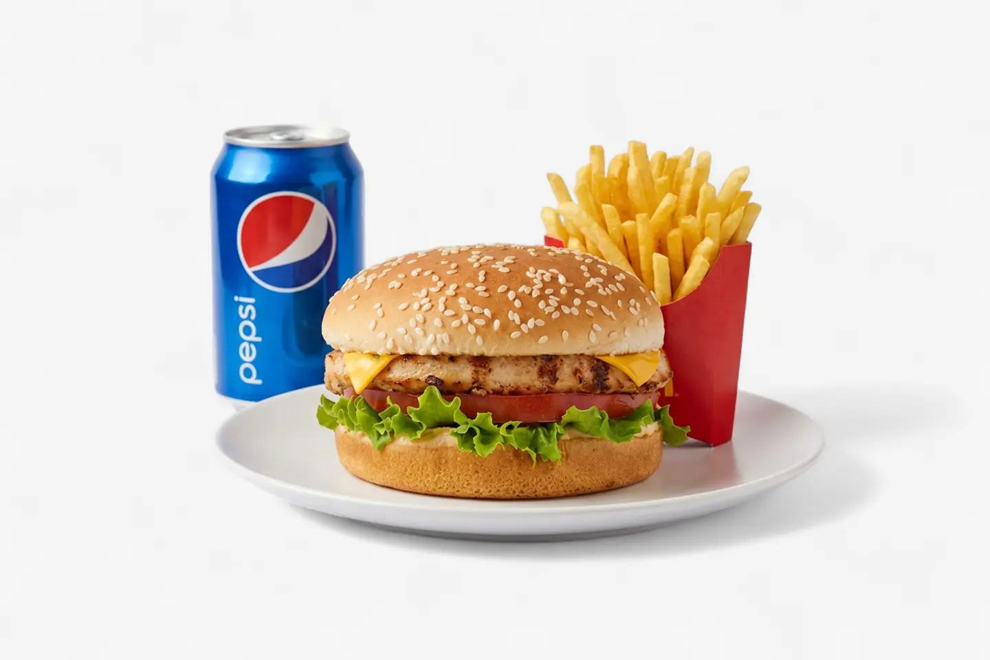 Grilled Chicken Burger Meal