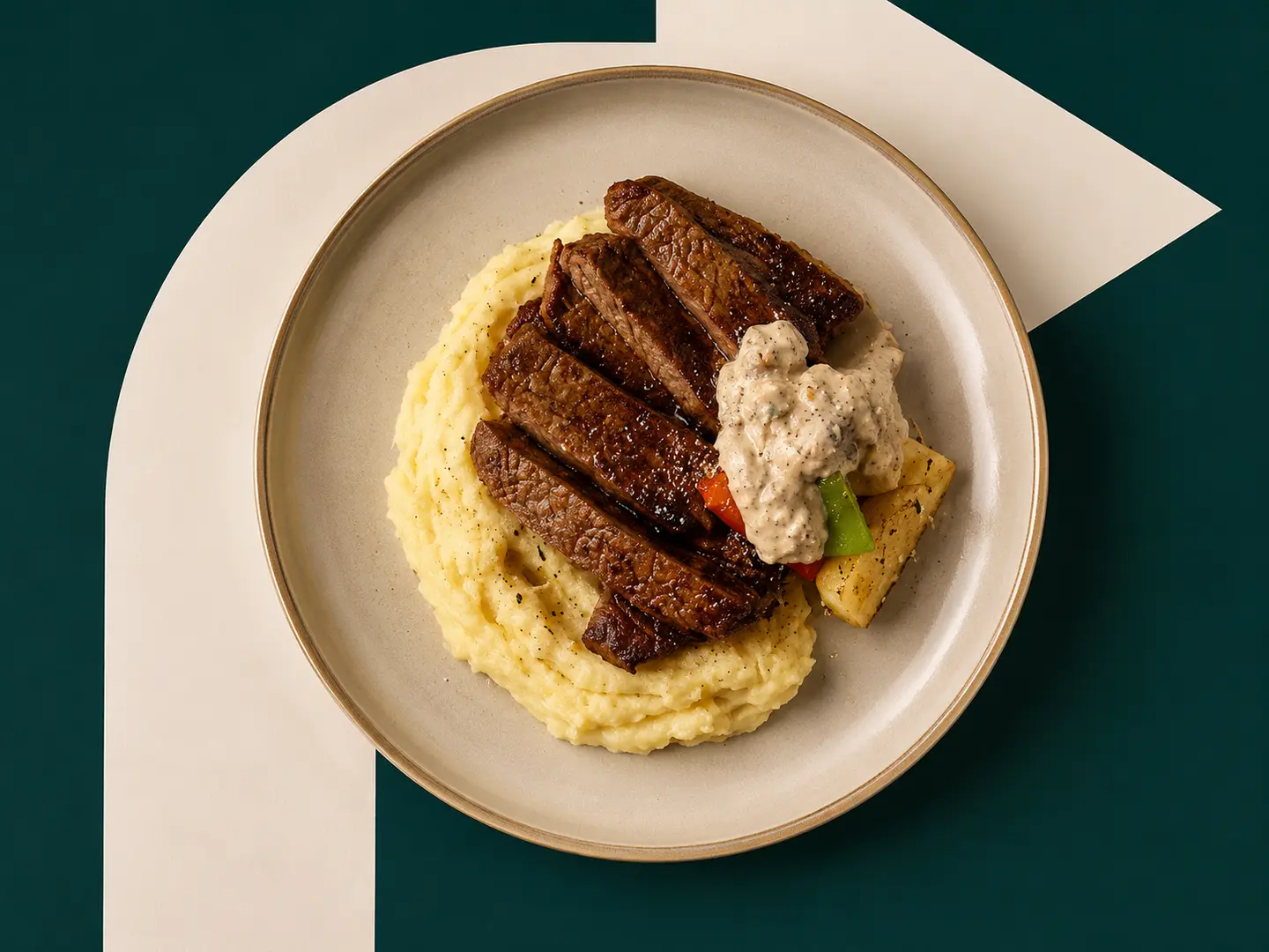 Beef Tenderloin With Mashed Potato