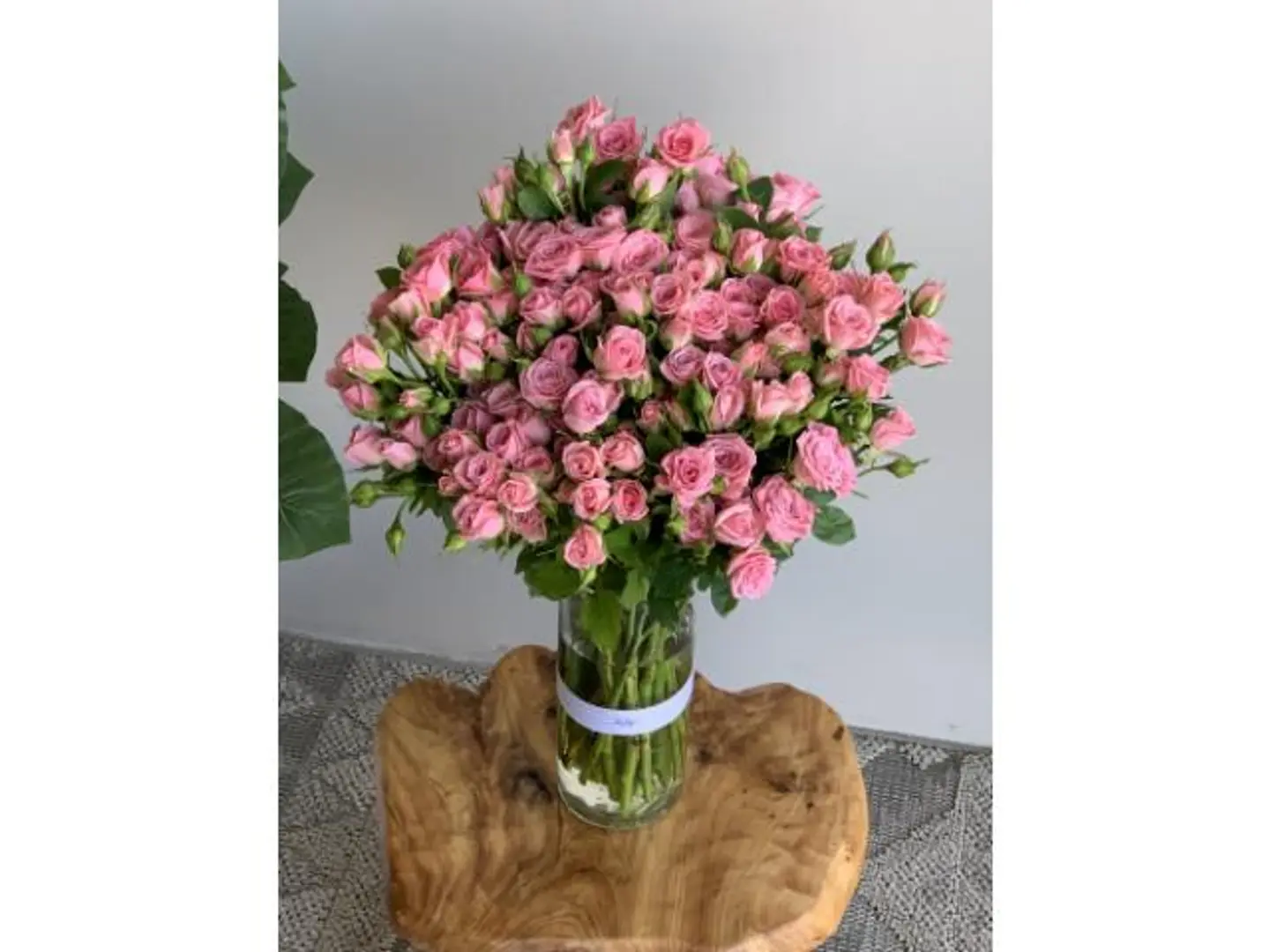 Large Pink Baby Rose Vase