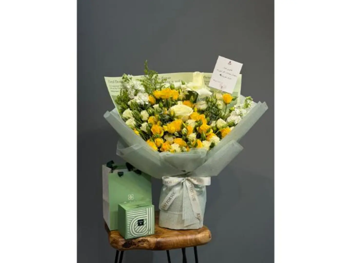 Bouquet Of Flowers And Patchi Chocolates