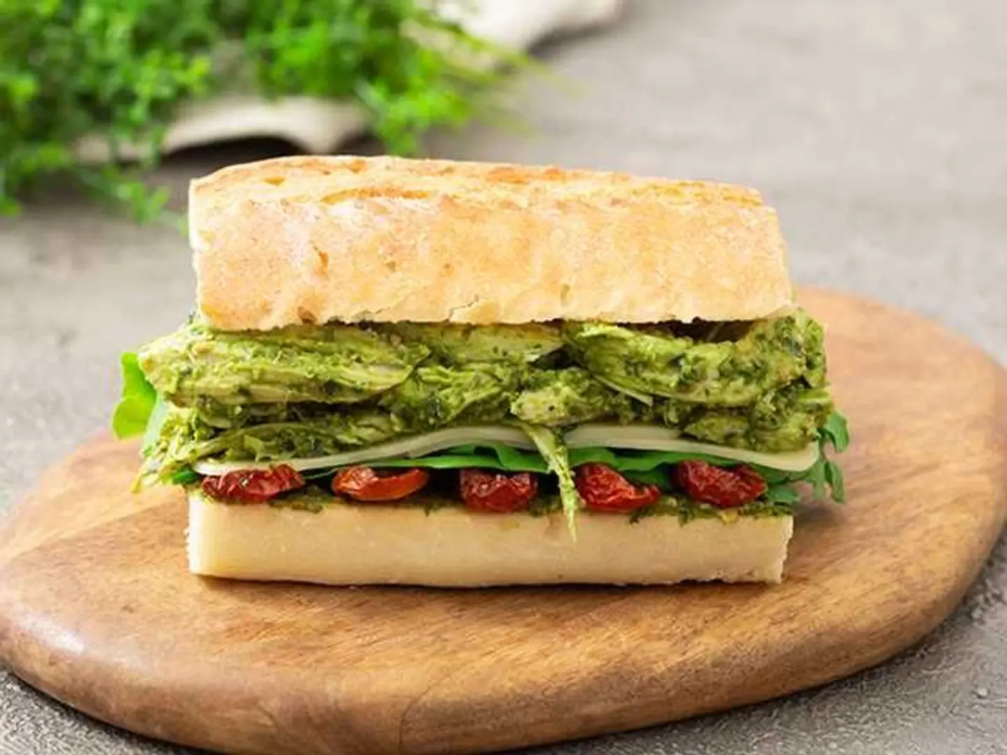 Pesto Chicken In Ciabatta
