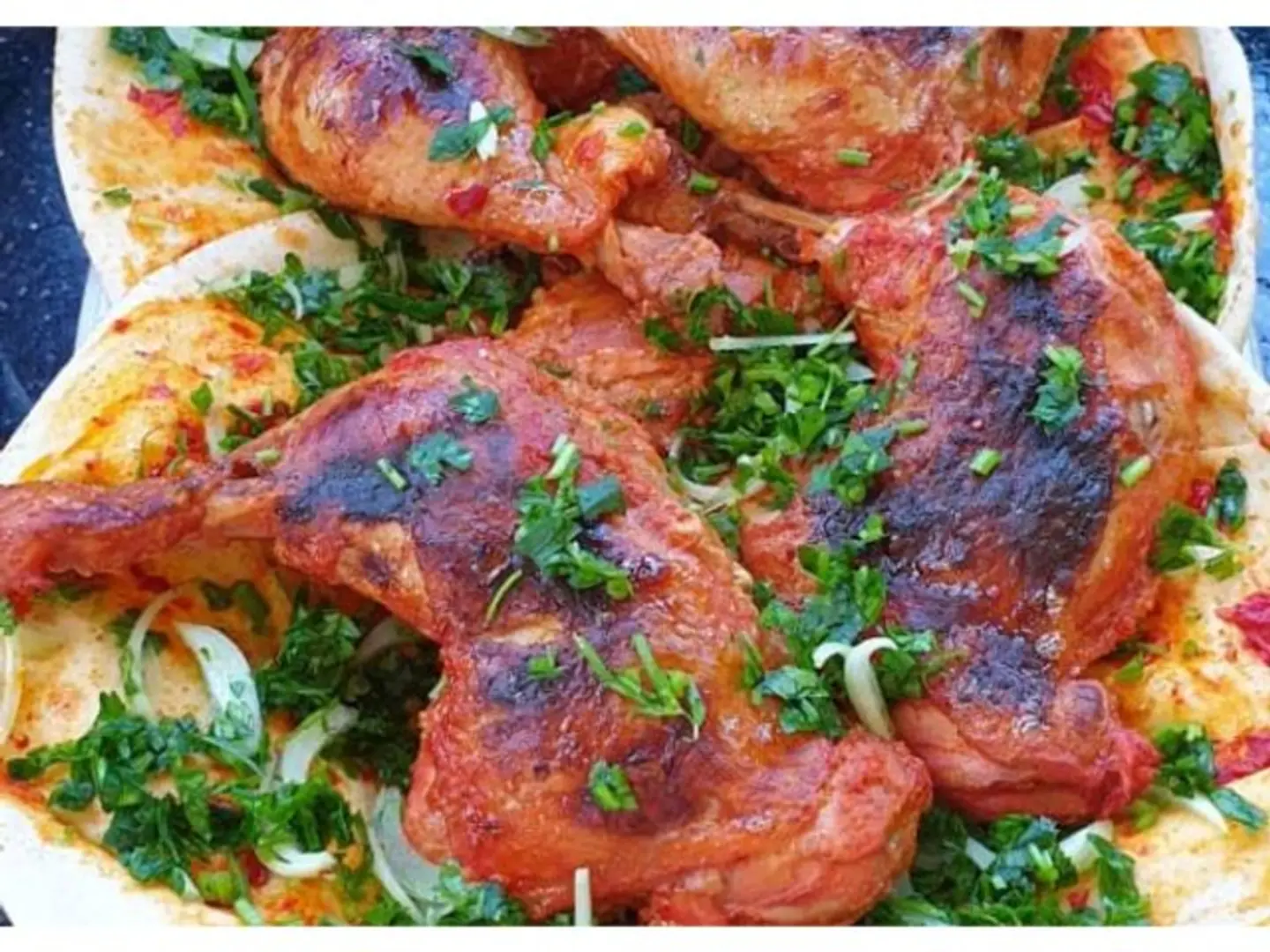 Quarter Grilled Chicken With Bread