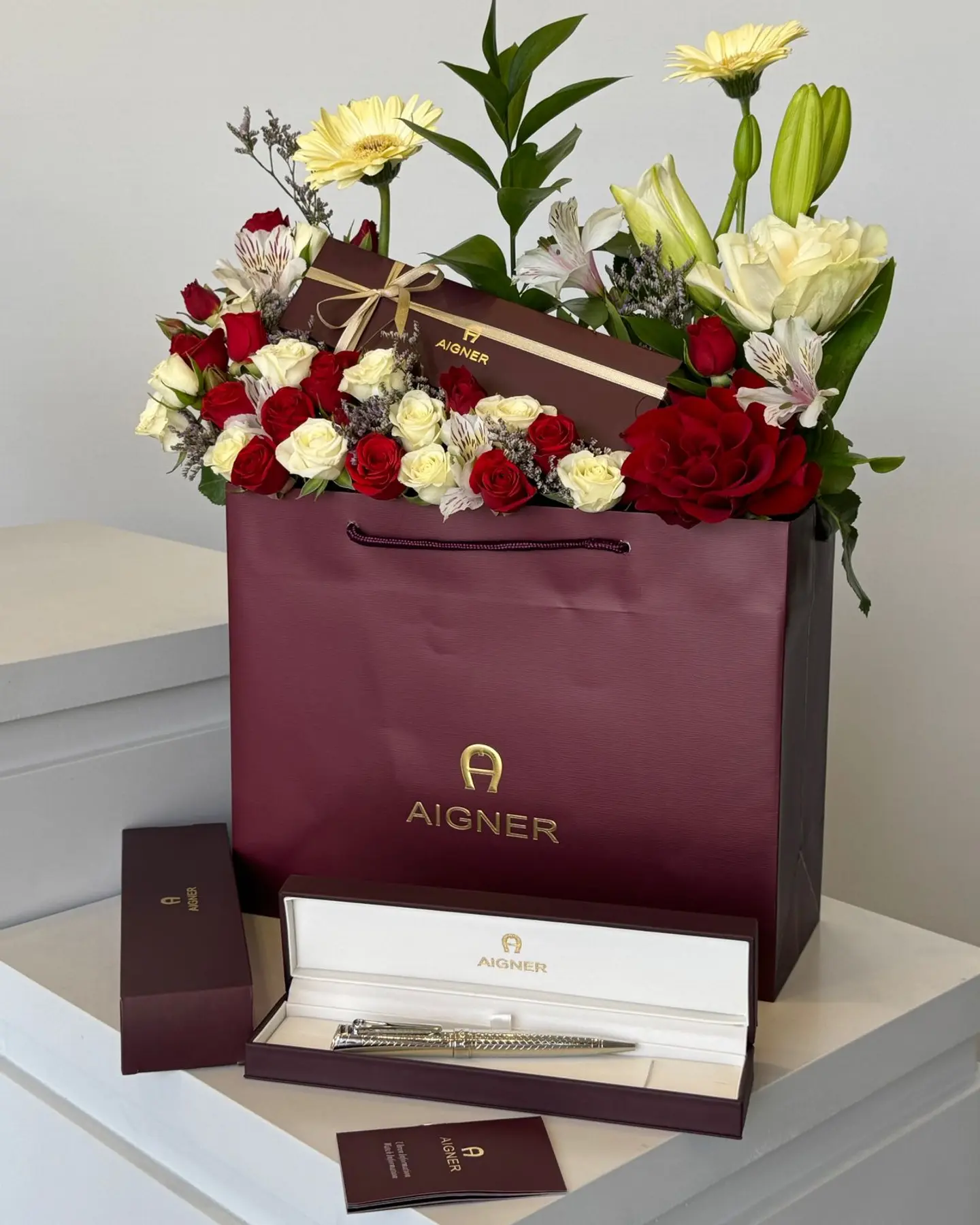 Silver Agnar Pen With Natural Rose 102