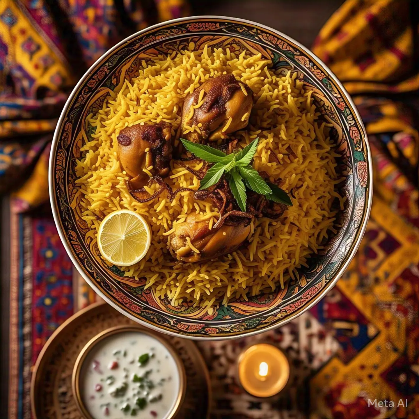 Four Pieces Of Chicken Biryani