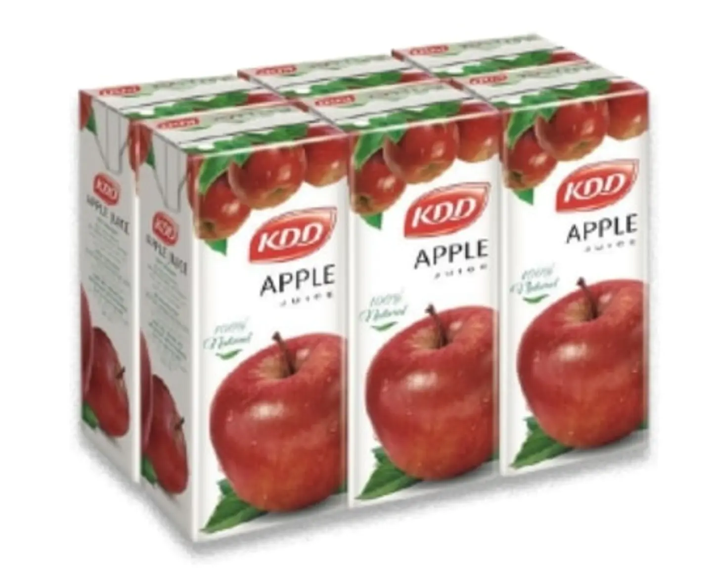 Kdd Apple Juice 180 Ml 6 Pieces
