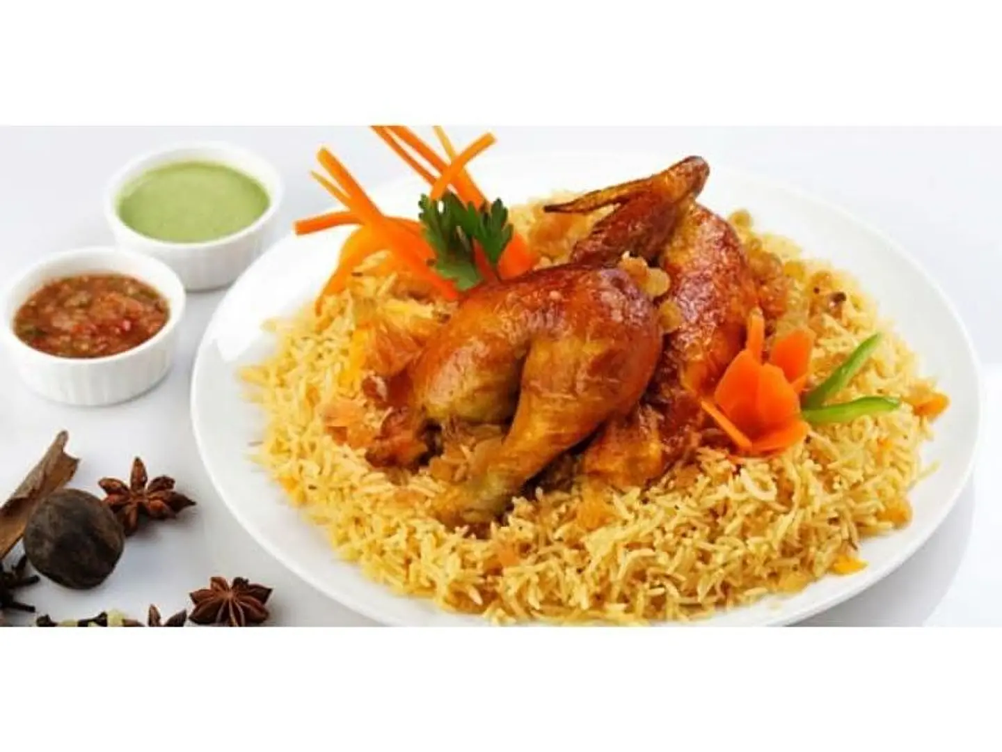 Half Diyar Hatem Grilled Chicken On Wood With Rice