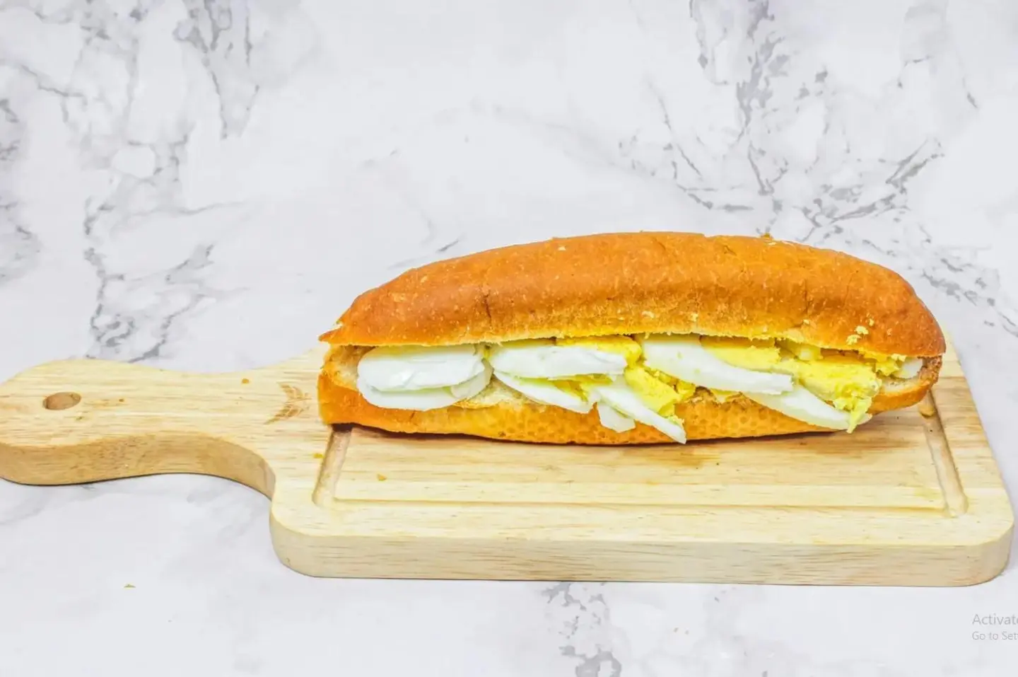Boiled Egg And Cheese Sandwich