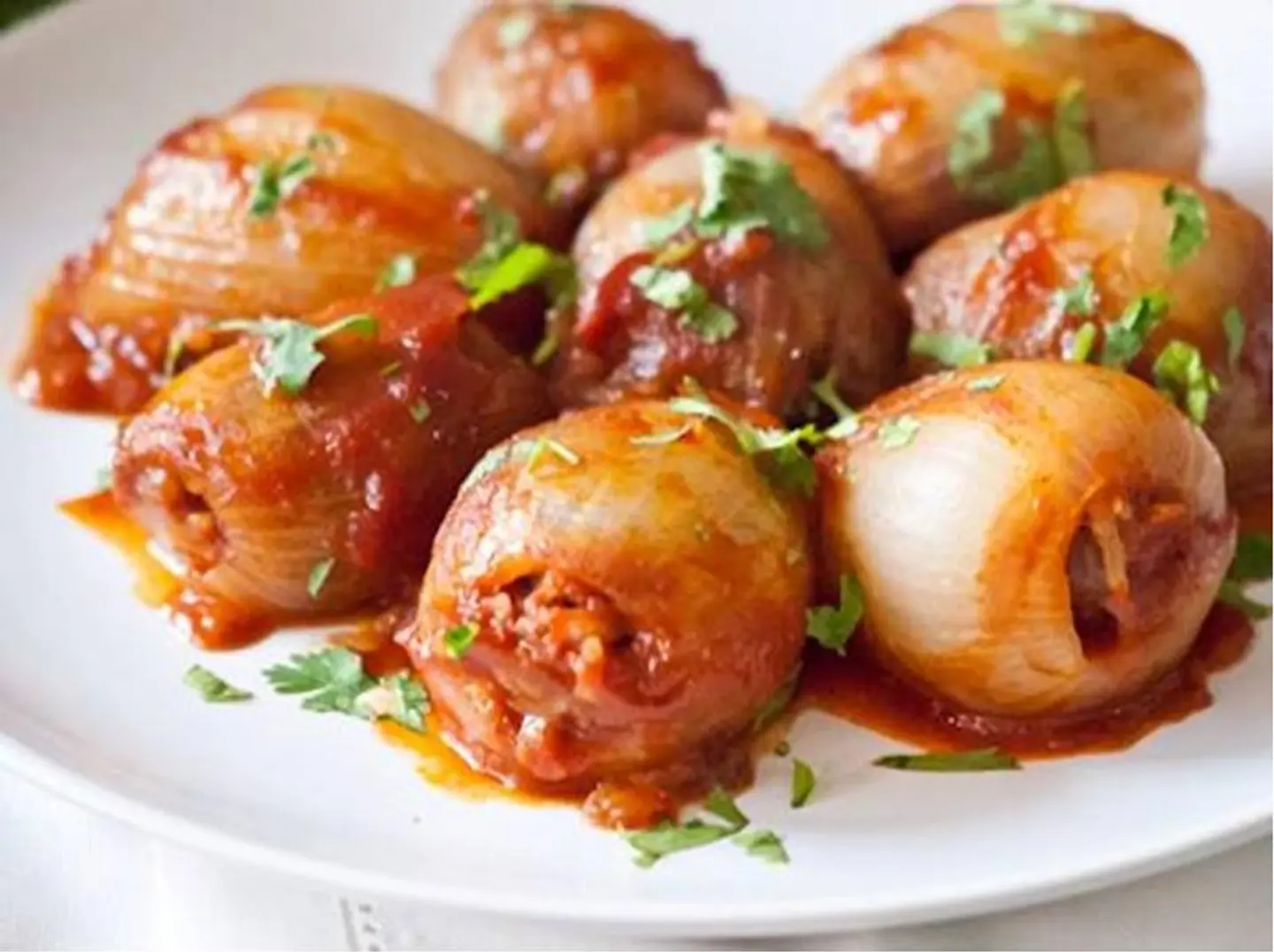 Small Plate Stuffed Onions