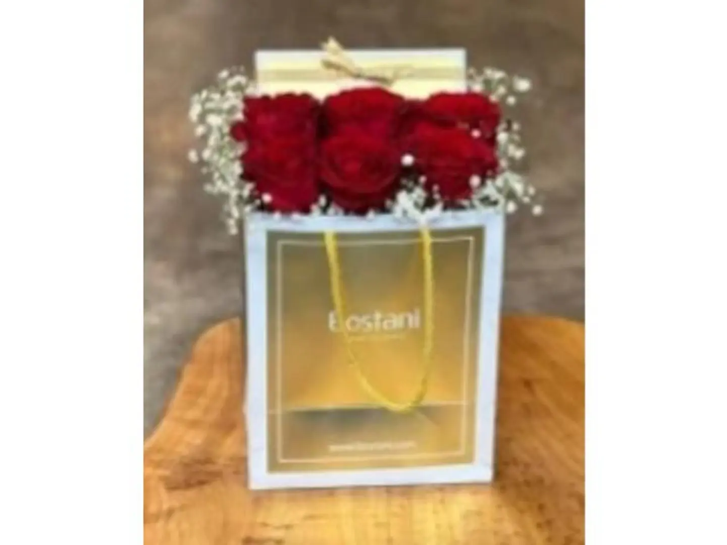 Pink Rose Bouquet With Boustani Chocolate