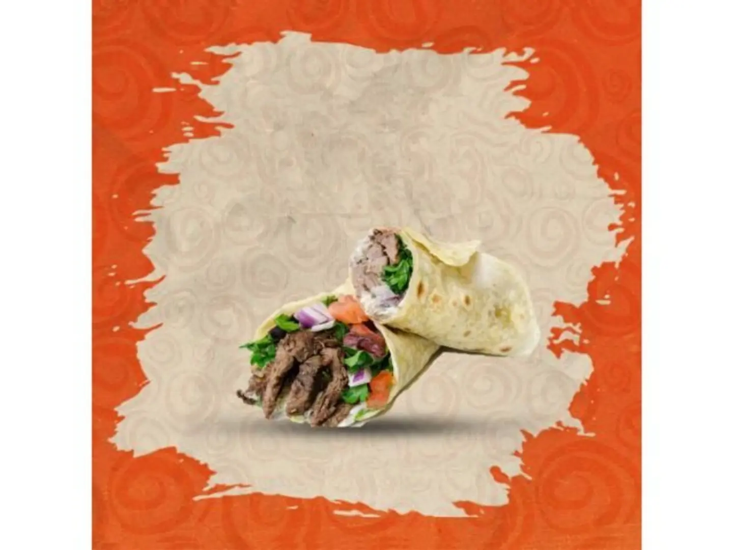 Beef Shawarma Sandwich On Kaiser Bread