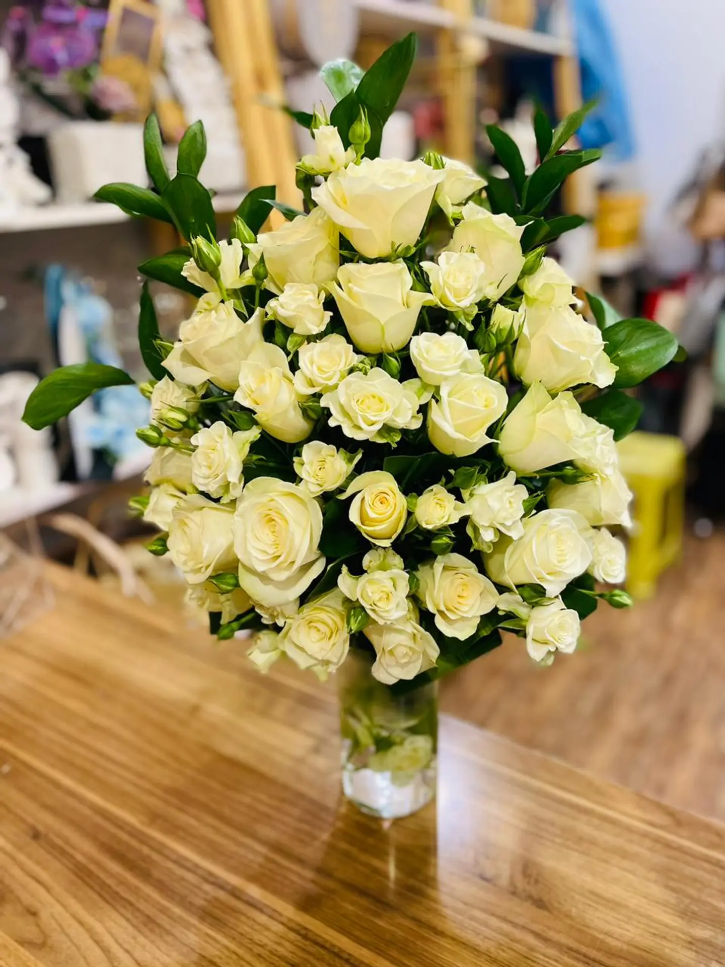 White Flower Vase