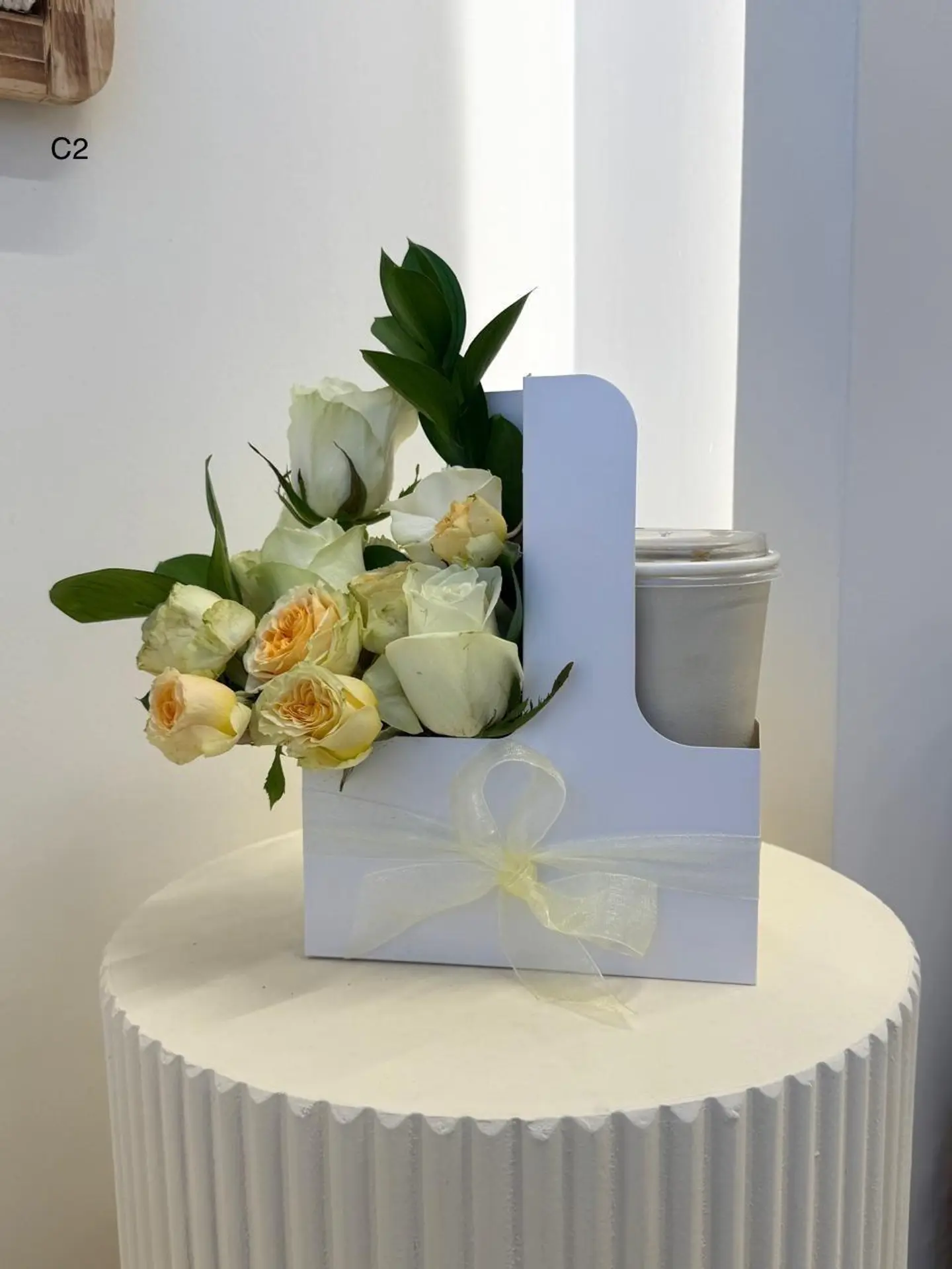 Coffee And White Flowers