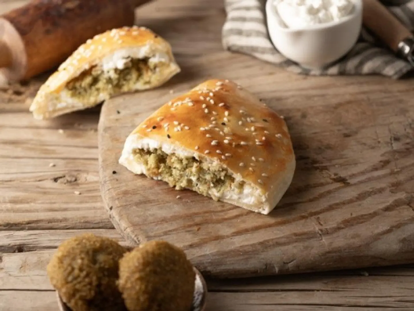 Labneh And Falafel Pie