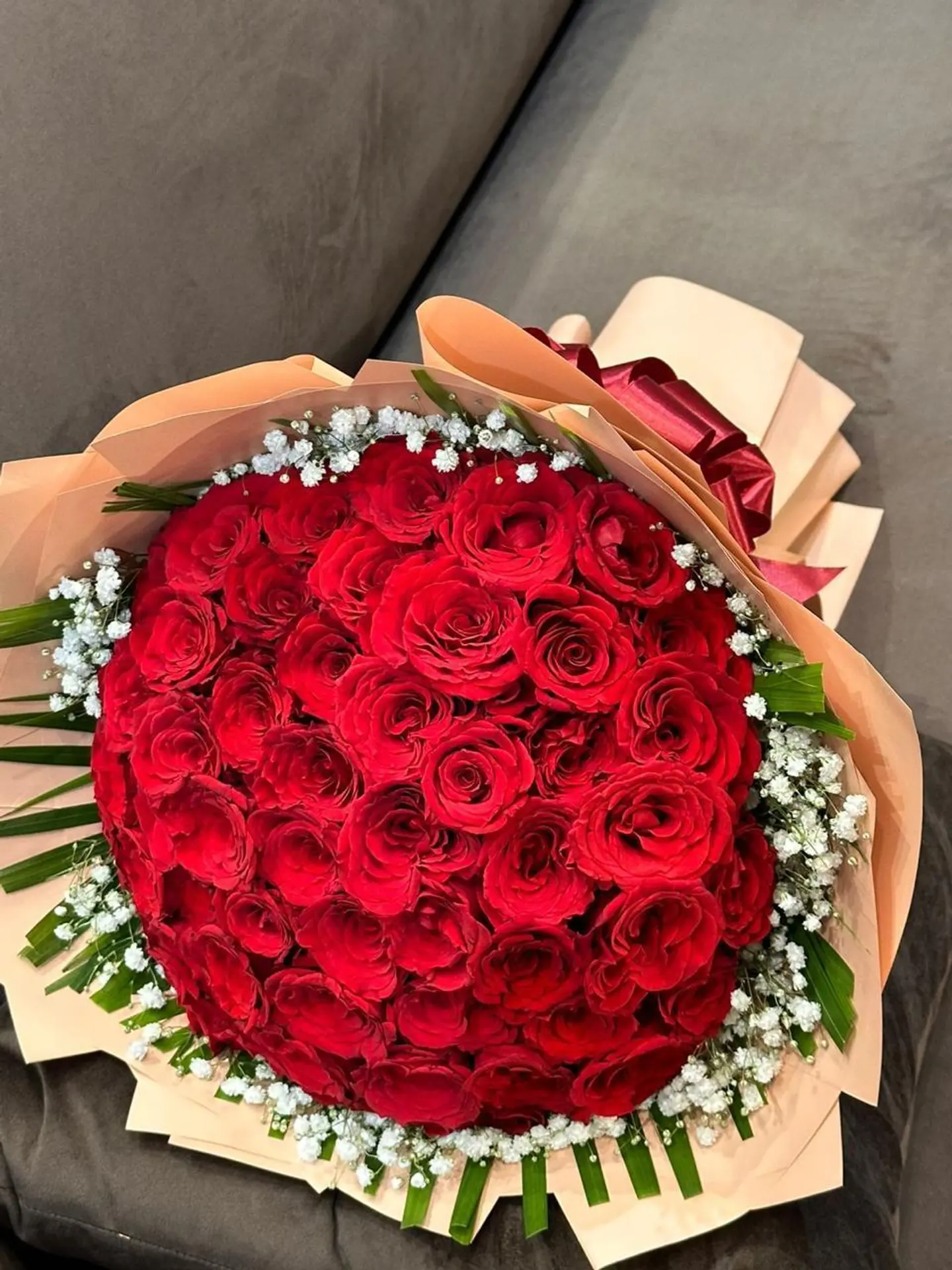 A Lovely Sweet 50 Red Roses Bouquet