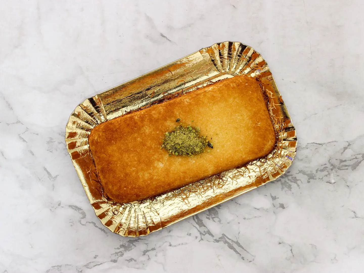 Rectangular Kunafa With Cream And Cheese