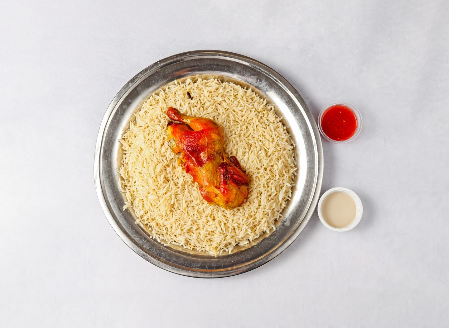 Half Mandi Chicken With White Rice