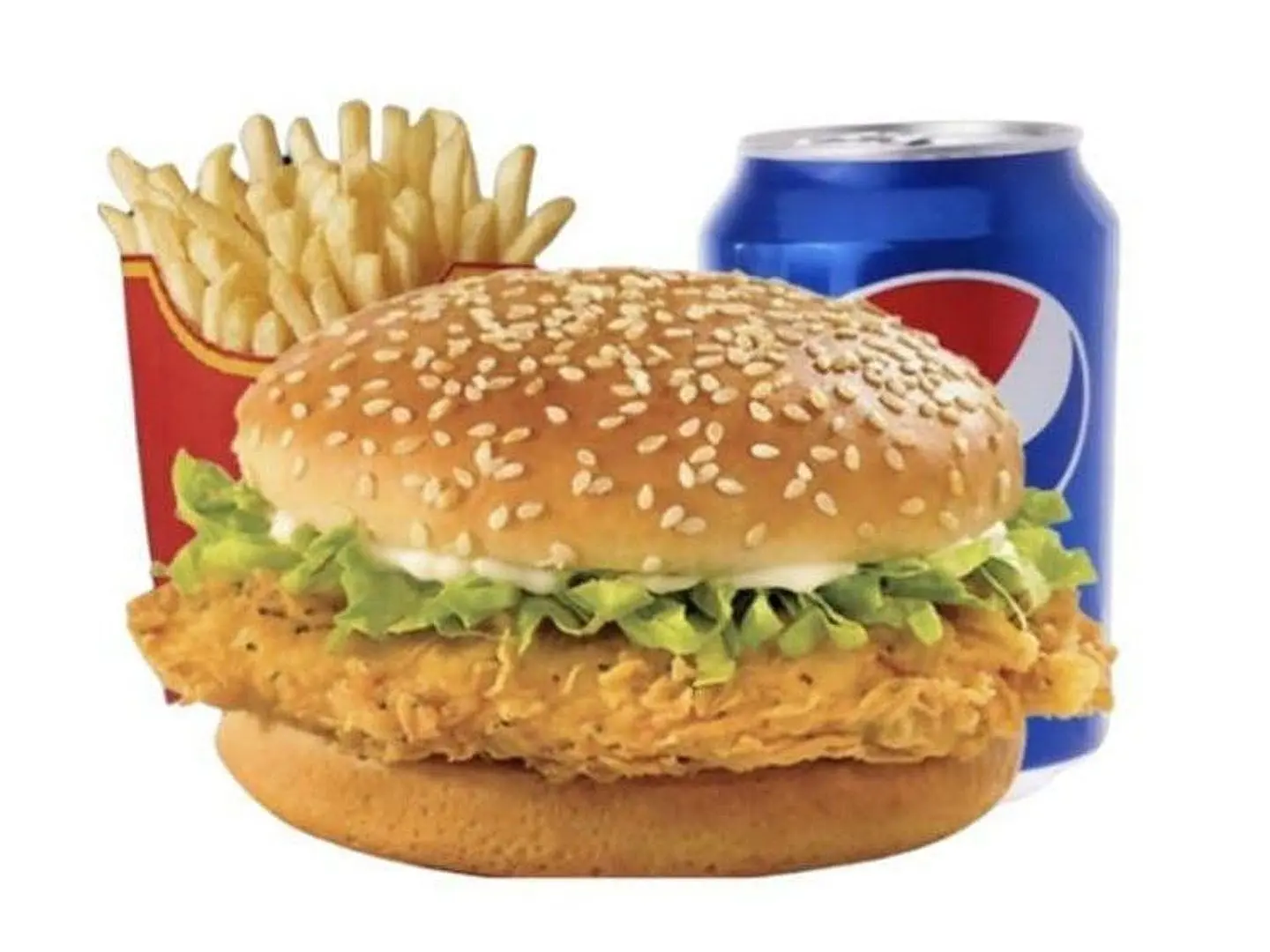 وجبة برجر الديك المقرمش