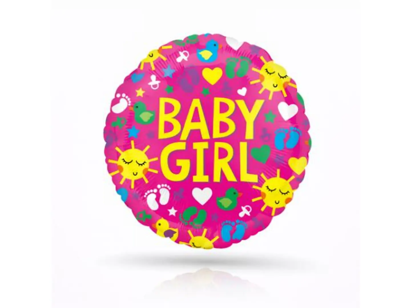 Fuchsia Baby Girl Helium Balloon