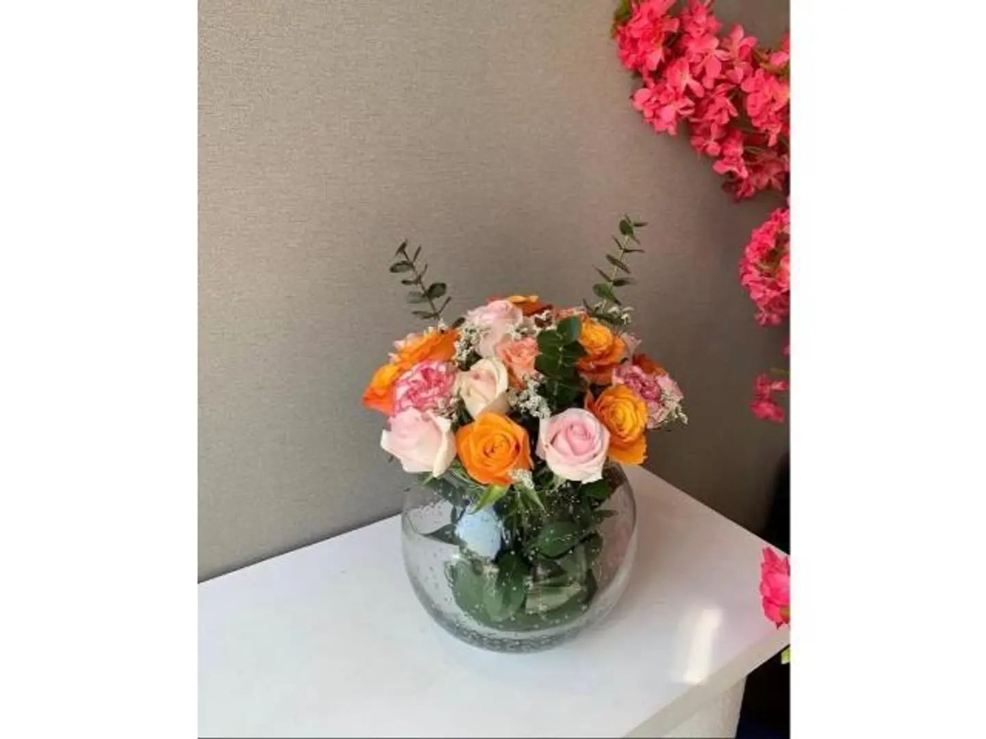 Rainbow Rose Vase