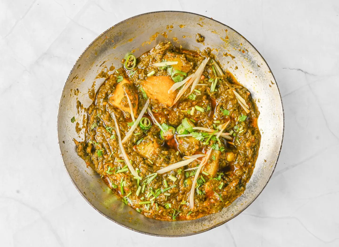 سبانخ بطاطس