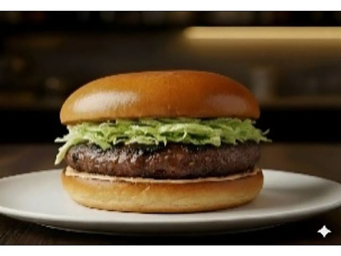 Beef Burger With Herbs Sauce Sandwich