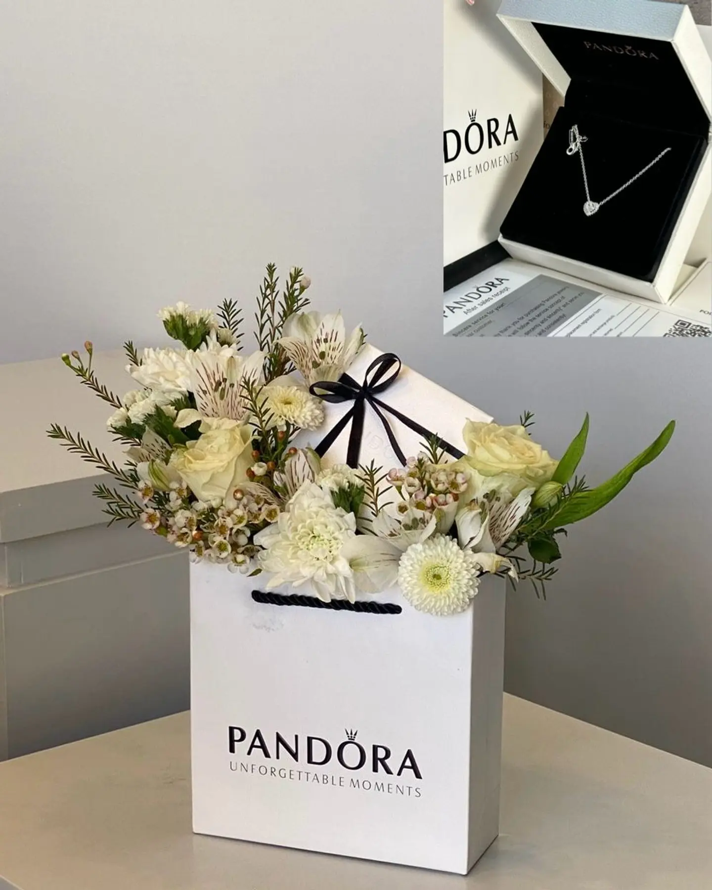 Pandora Necklace Decorated With Natural Flowers 101