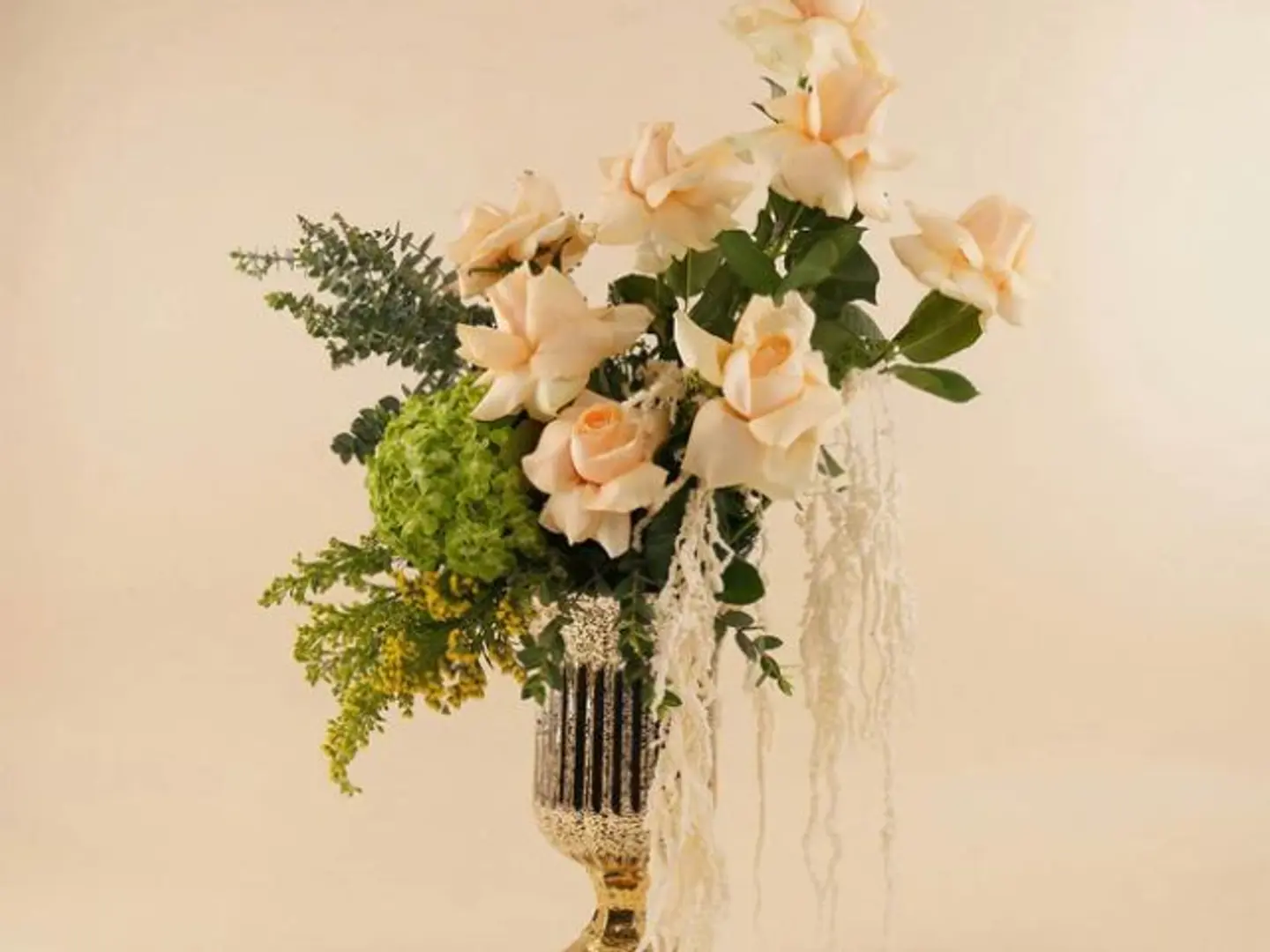 A Royal Peach Rose Vase