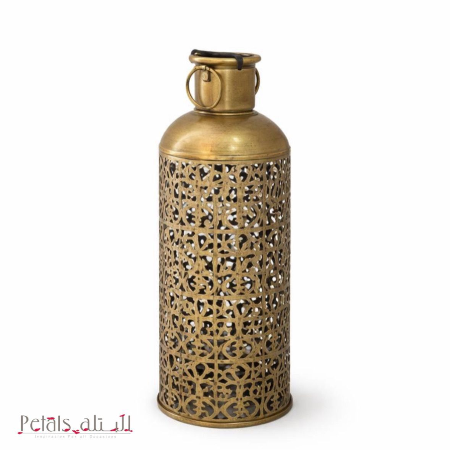 فانوس معدني ذهبي - مقاس صغير