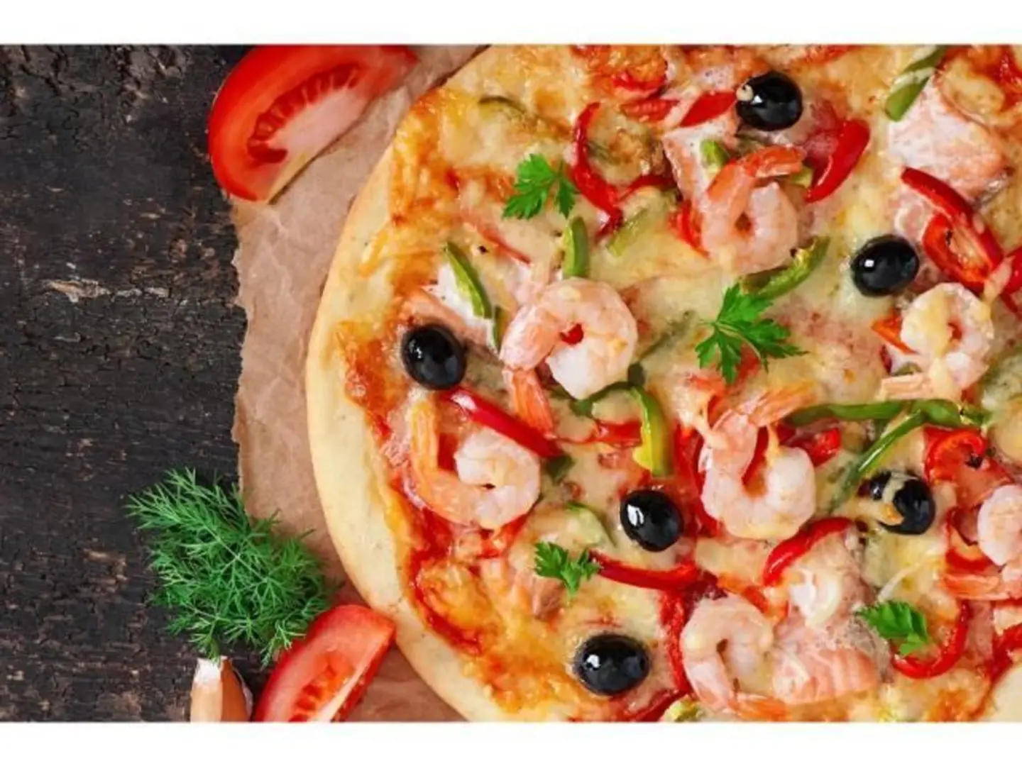 بيتزا روبيان وسط