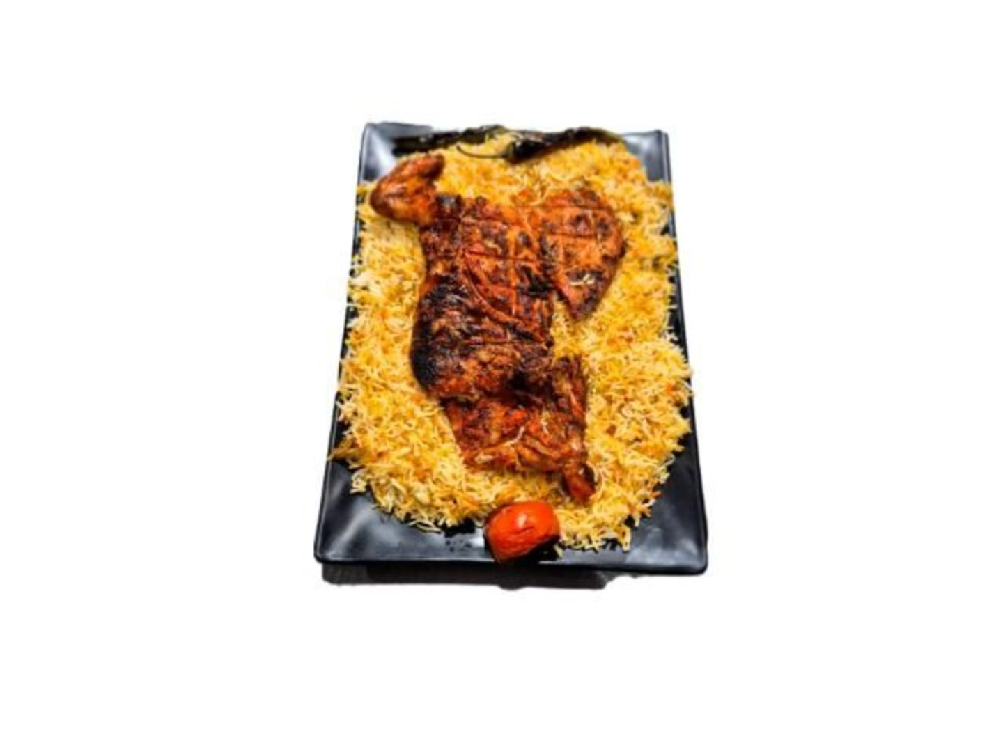 Half Charcoal Chicken With Rice