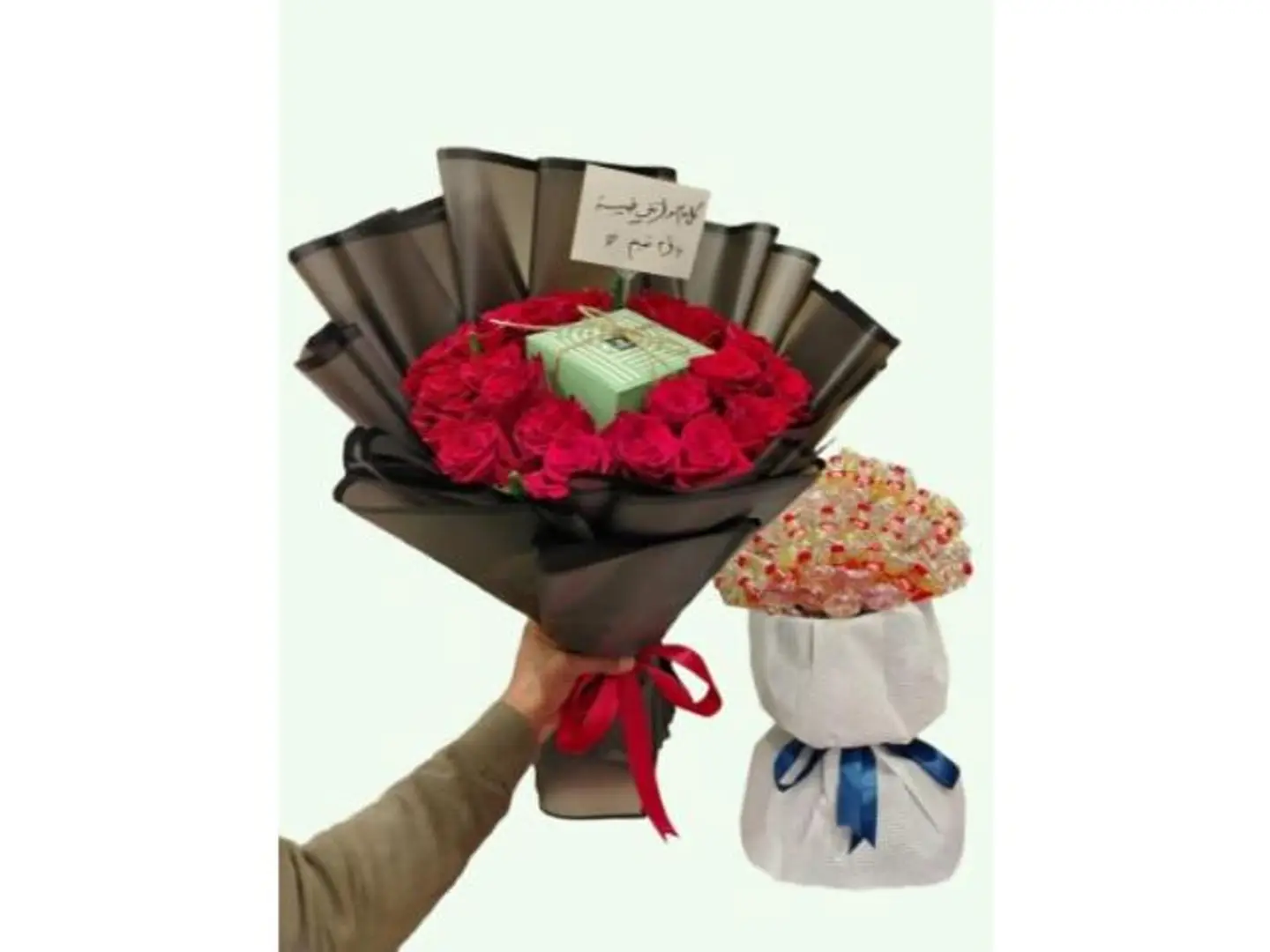 Bouquet Of Flowers And Chocolate