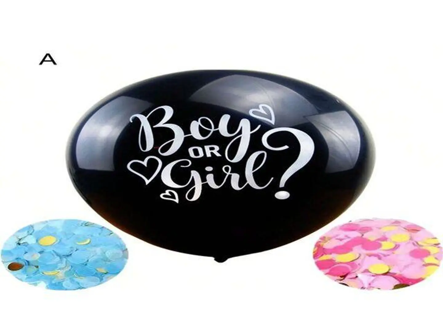 بالونه تحديد الجنس مع بالونين سماوي وردي