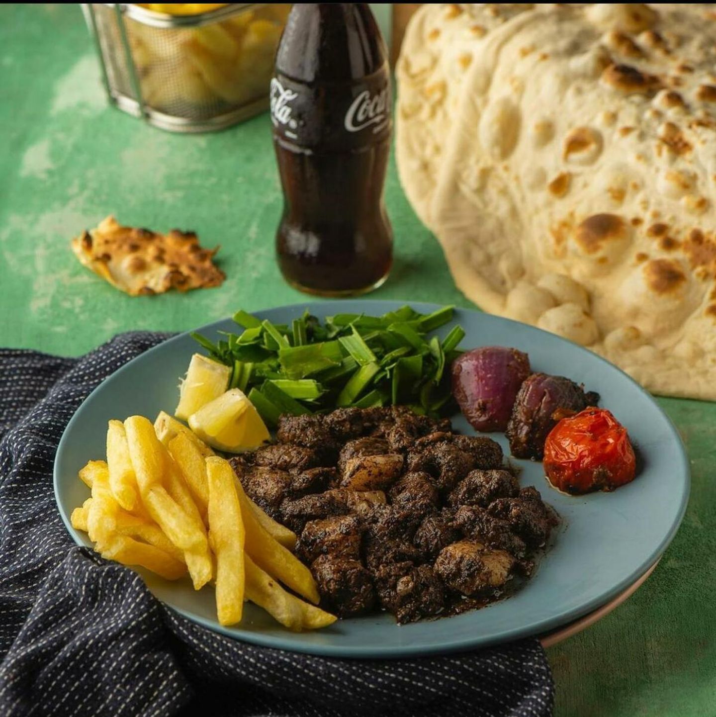 صحن تكا لحم بالليمون العماني صحن