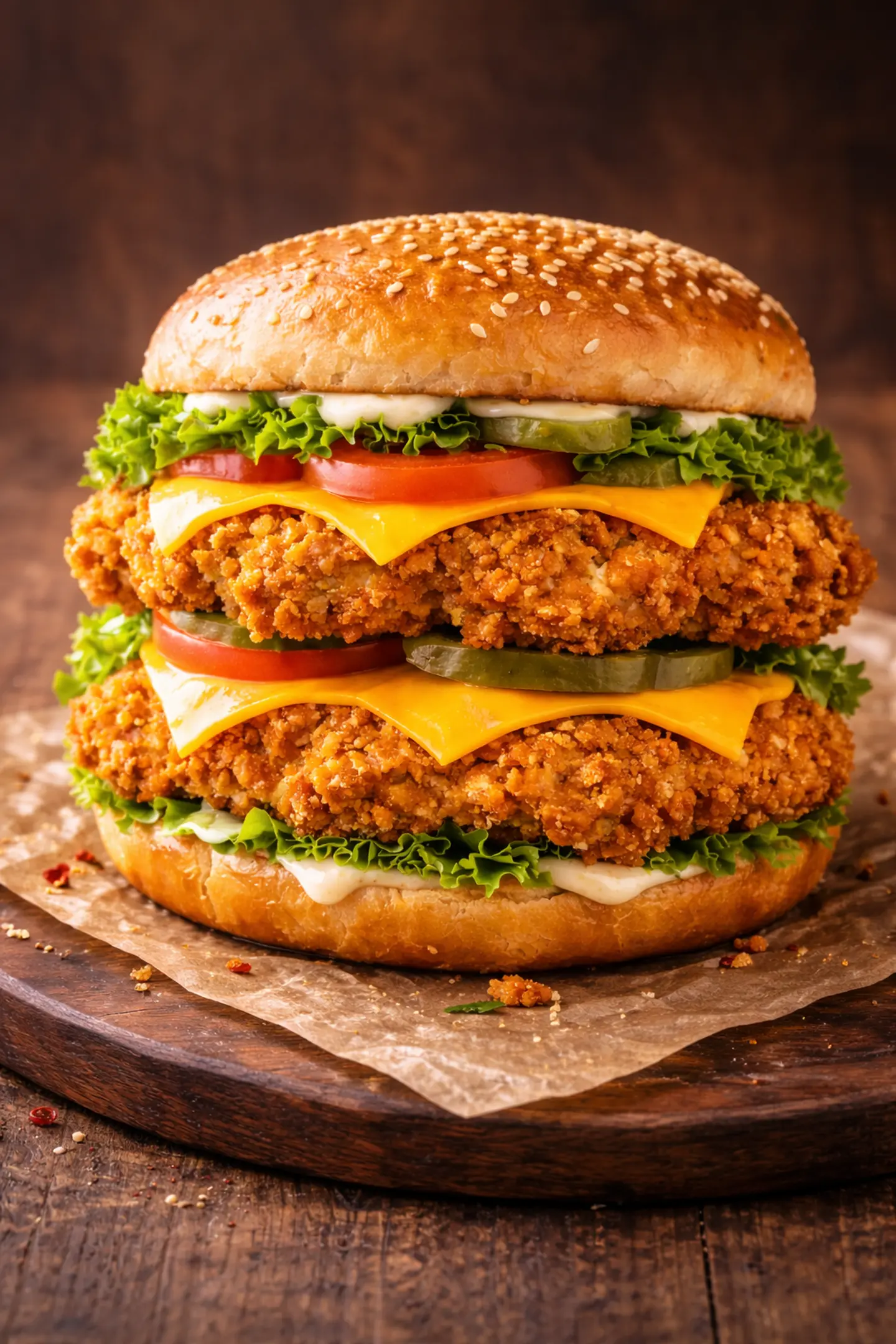 Double Crispy Chicken Burger
