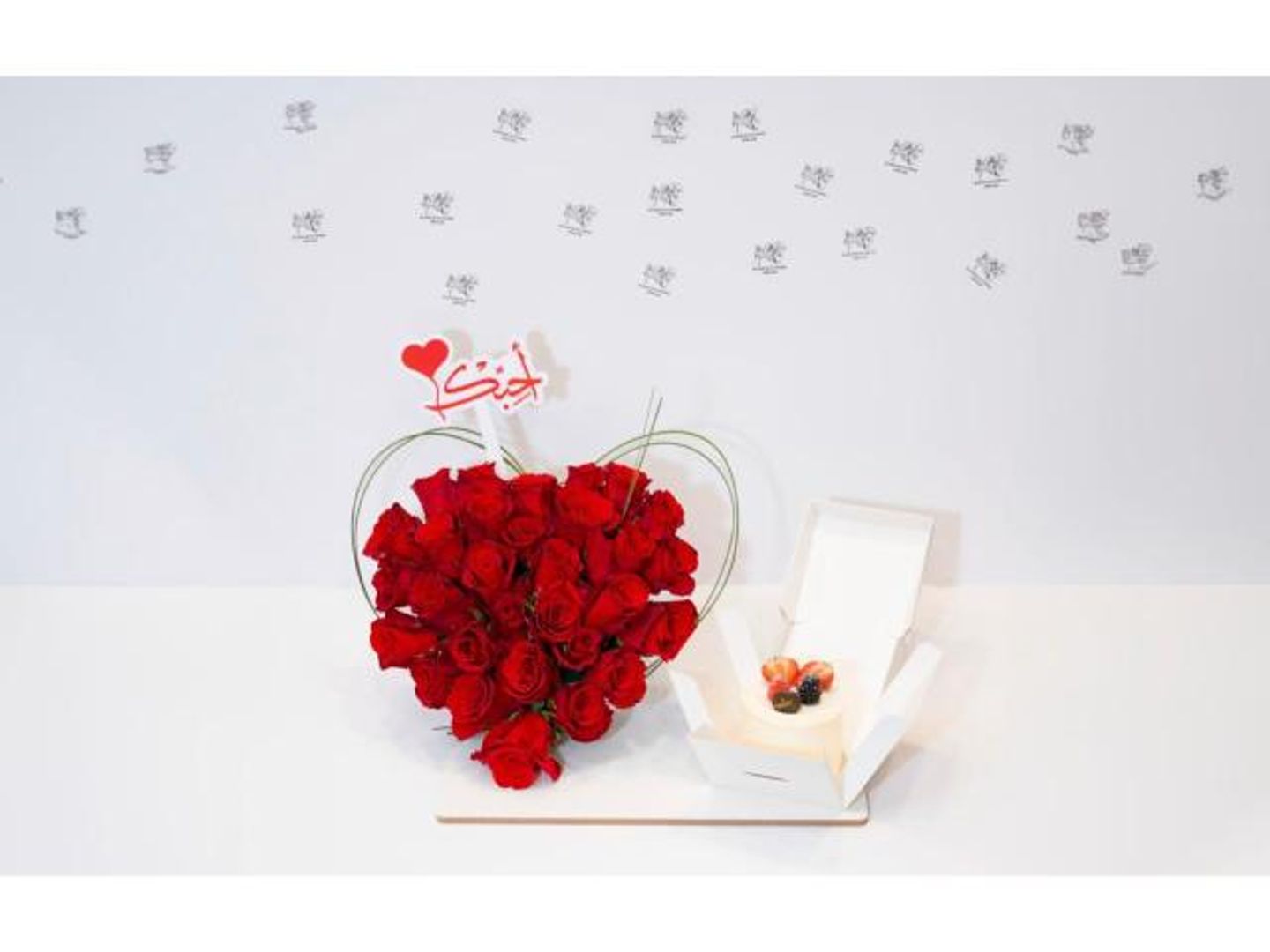 Kandira Cake With A Red Rose Heart