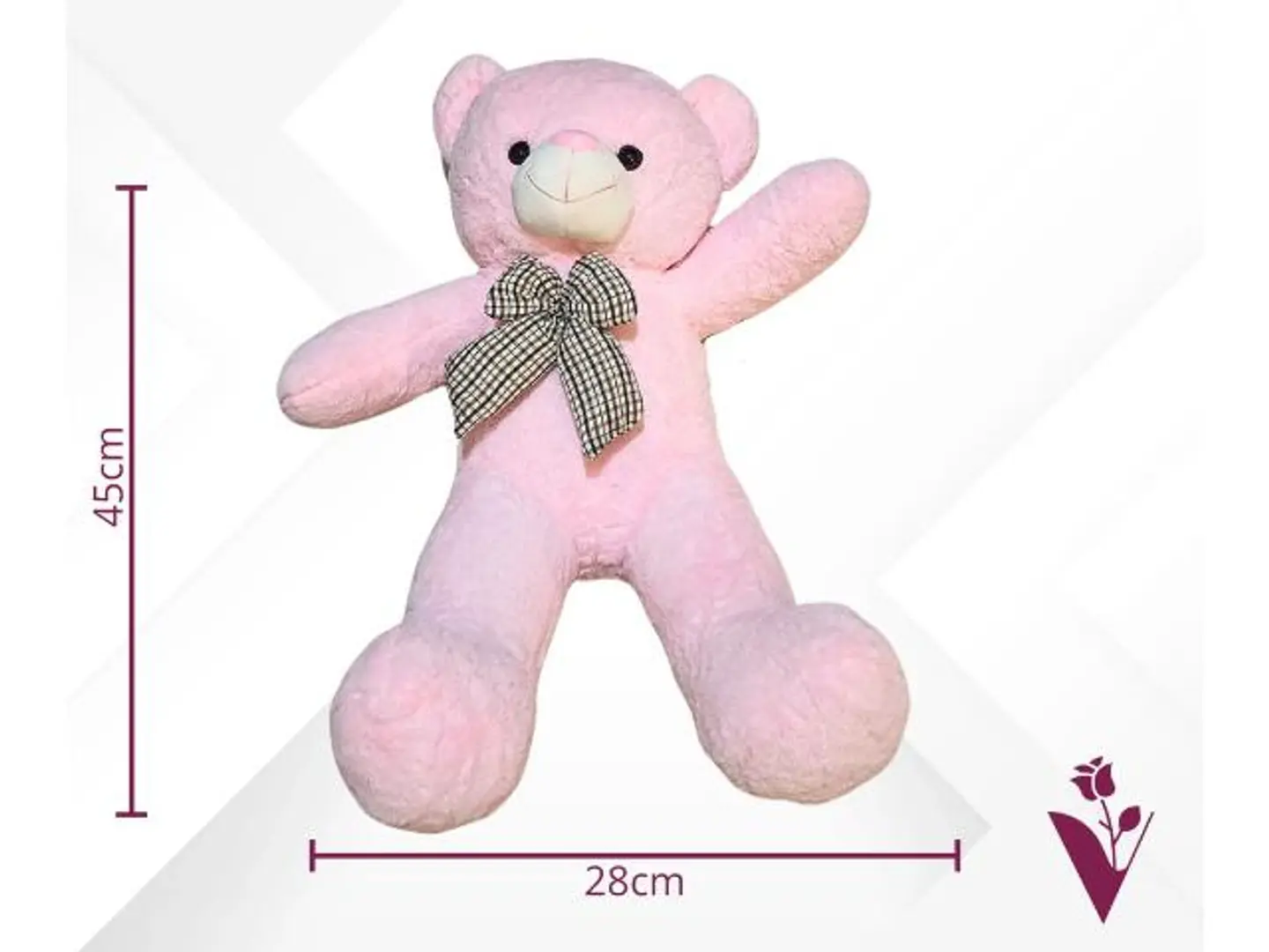 دمية دب موريس الوردي