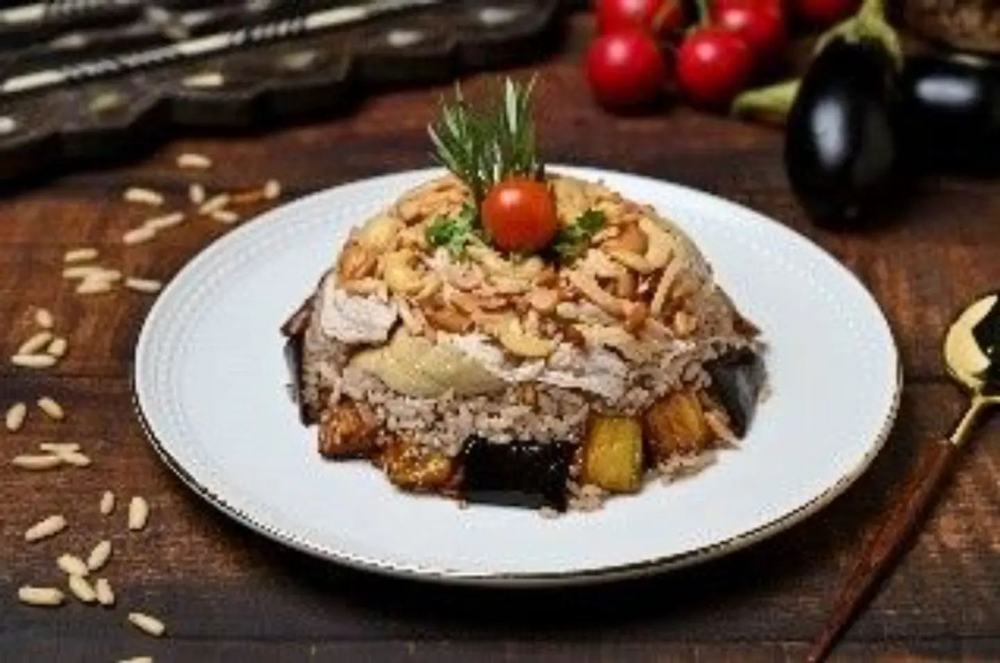 مقلوبة الدجاج والباذنجان