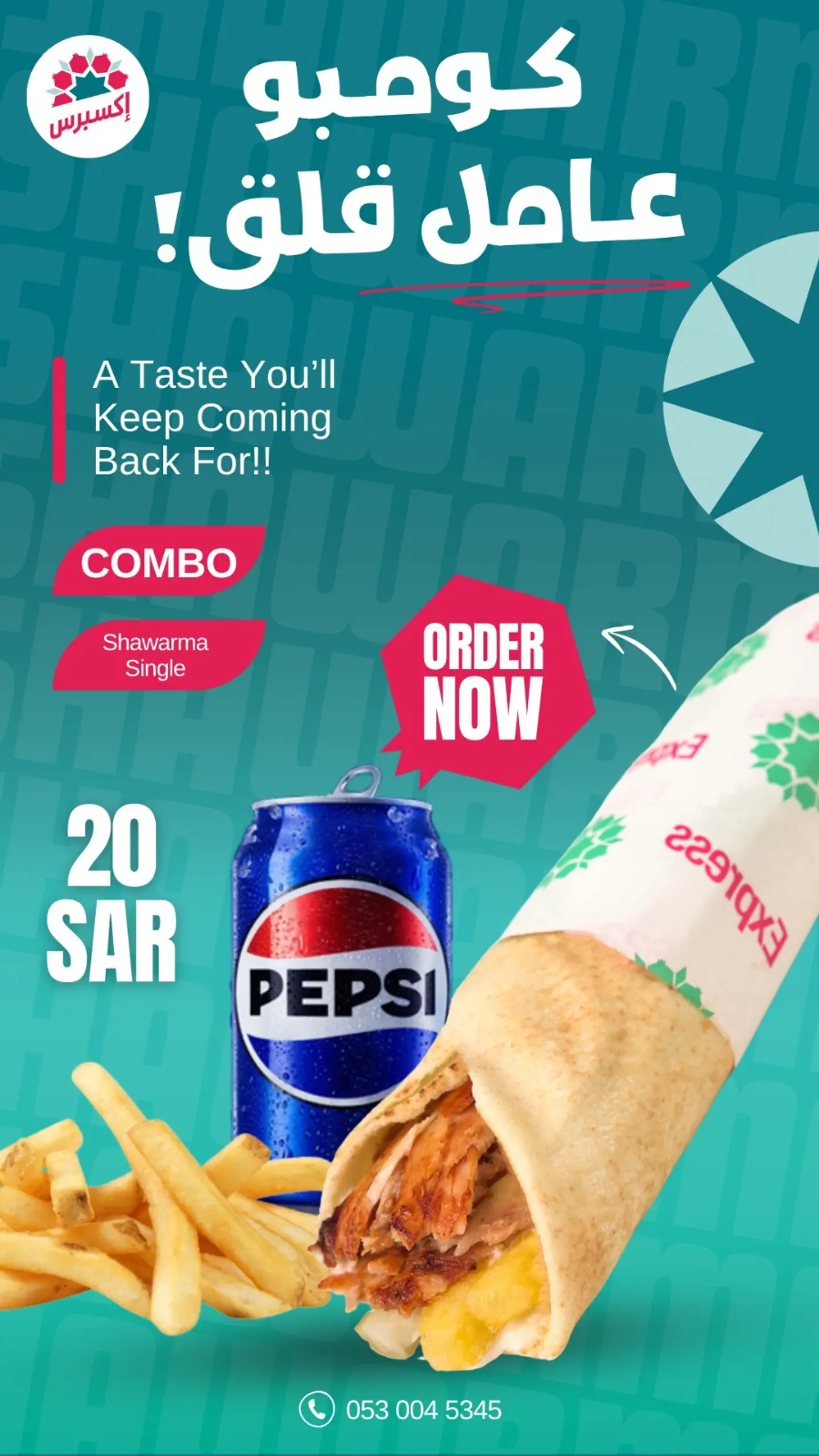 Combo Lebanese Shawarma Single