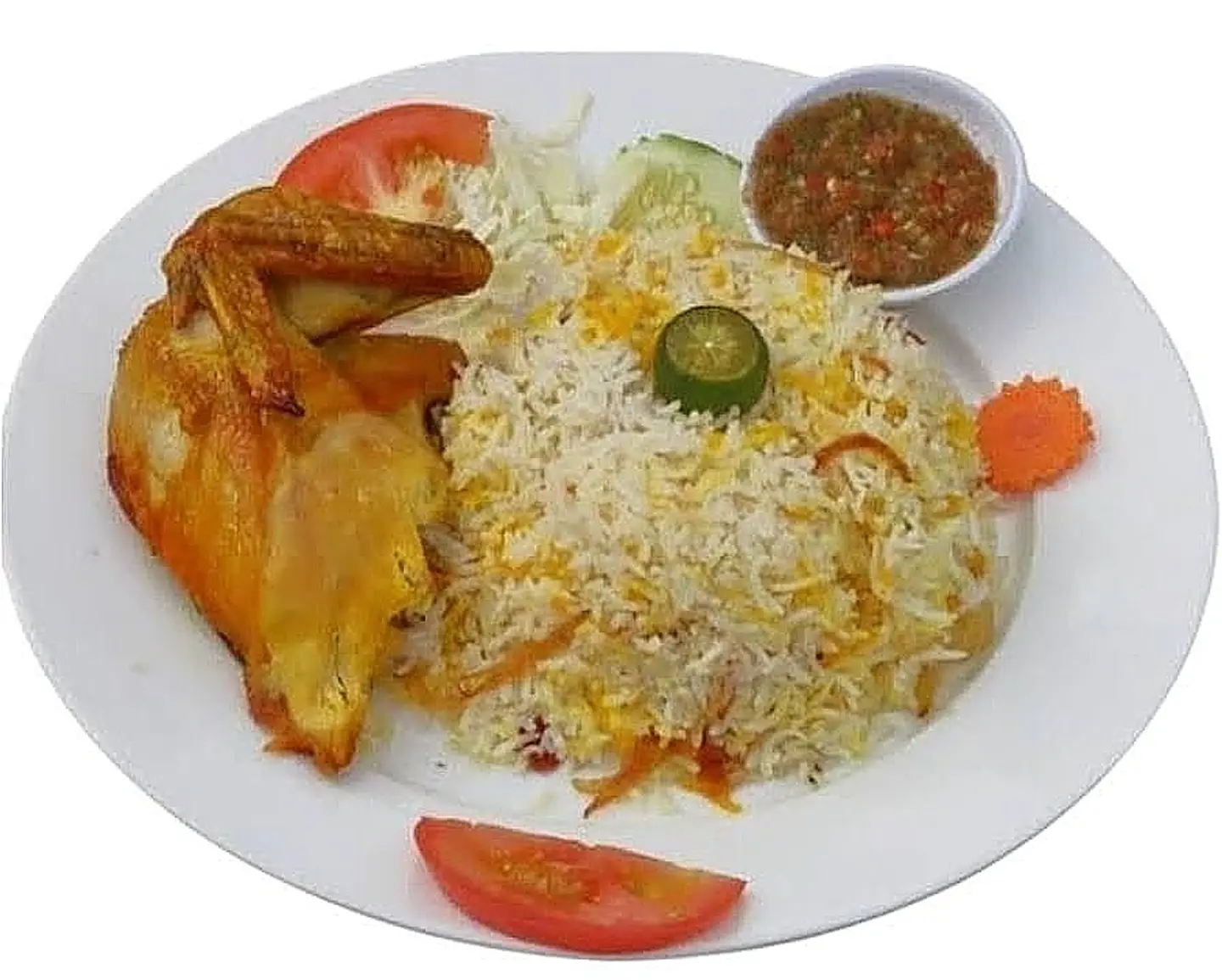 Quarter Grilled Chicken With Rice