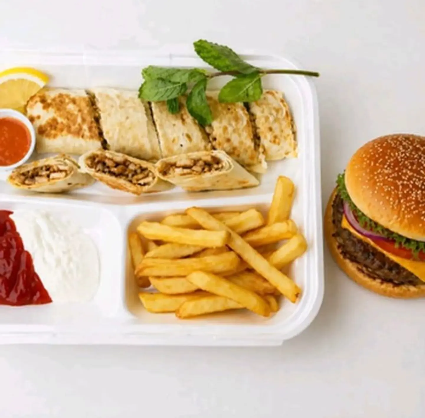 Arabic Shawarma With Meat Burger