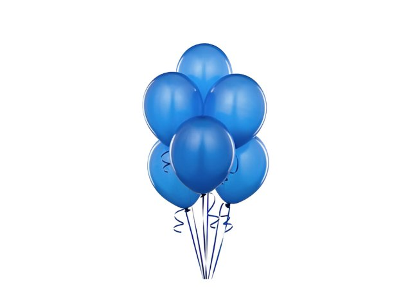 Blue Helium Balloon Bouquet 6pcs