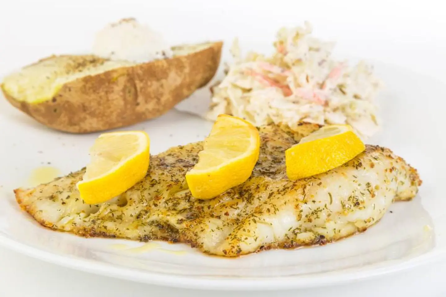 Fish Fillet With Butter And Lemon Sauce