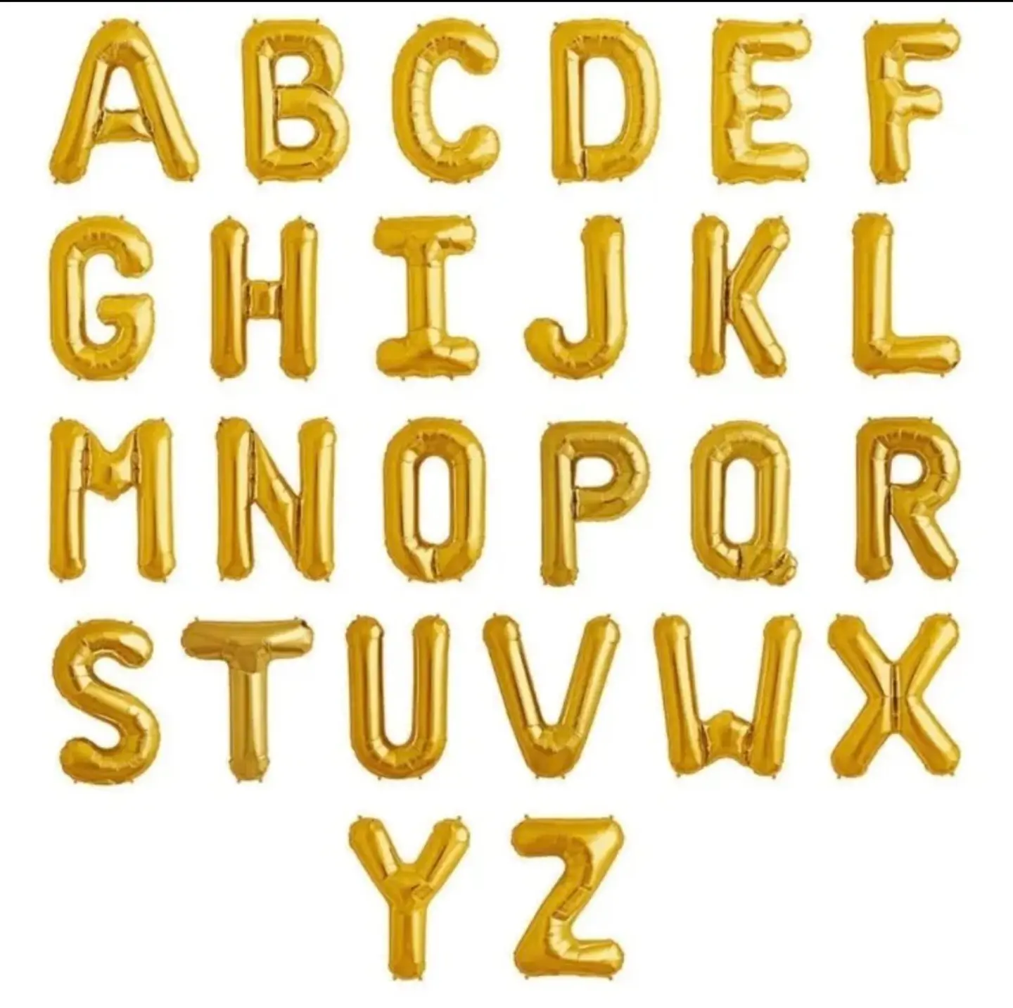Gold Helium Letter