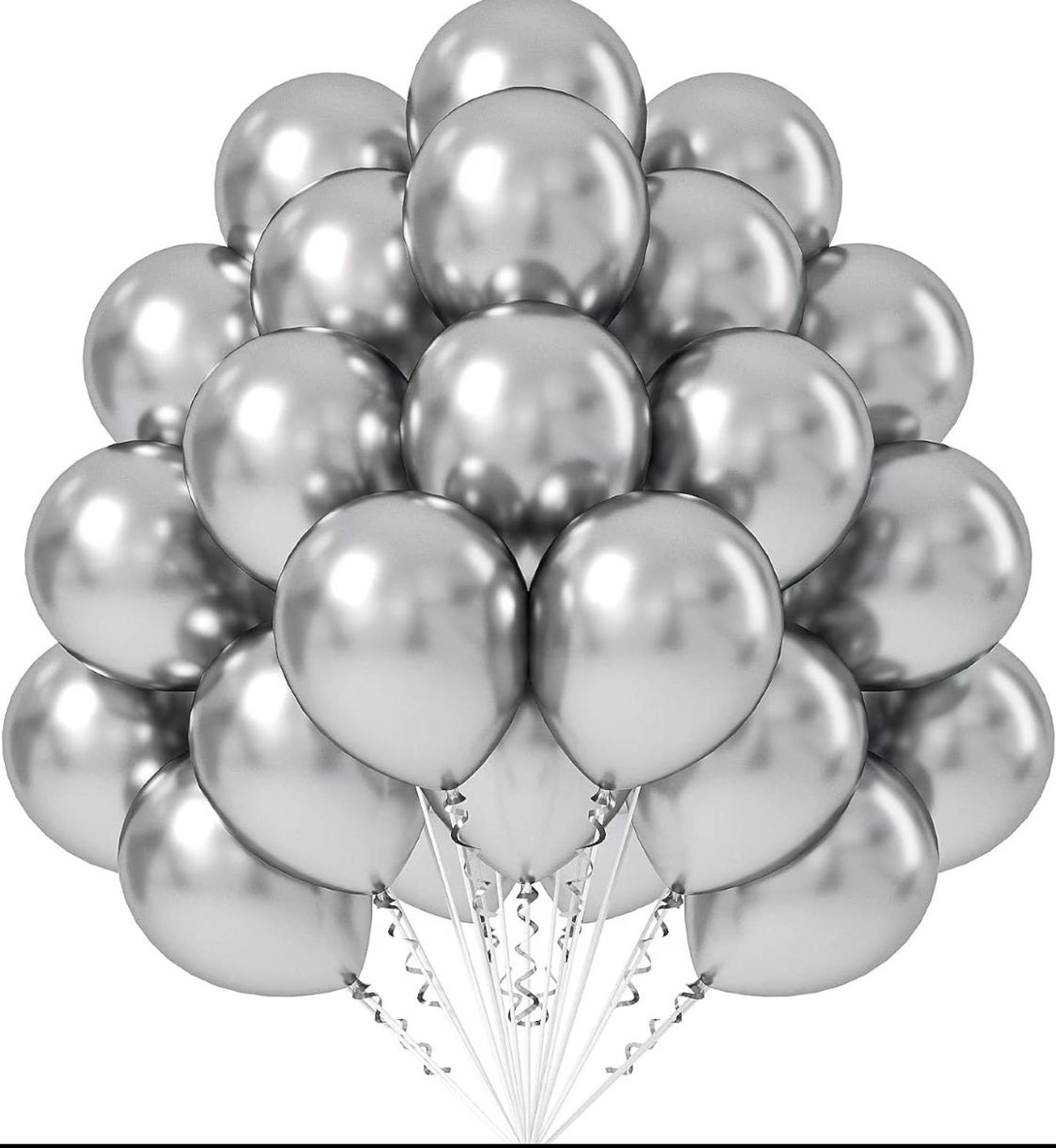 Silver Rubber Balloon
