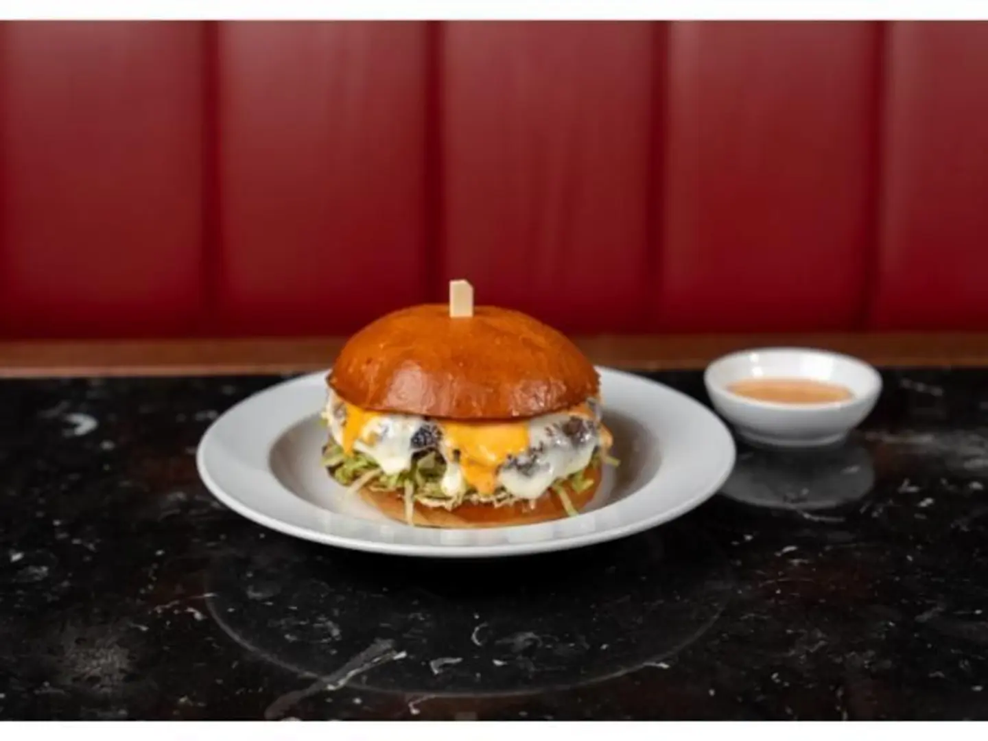 Chicken Burger With Cheese Sauce