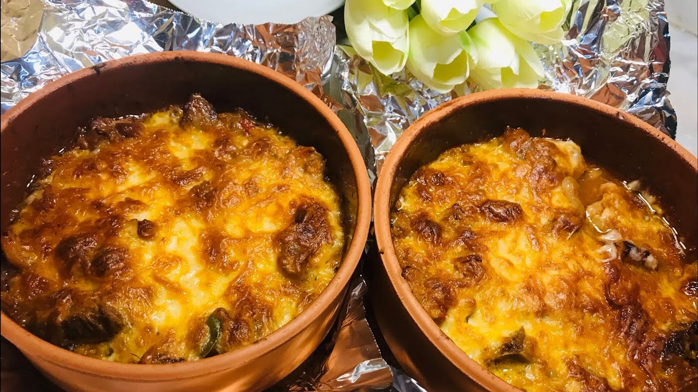 طاجن لحم غنم بالجبنة