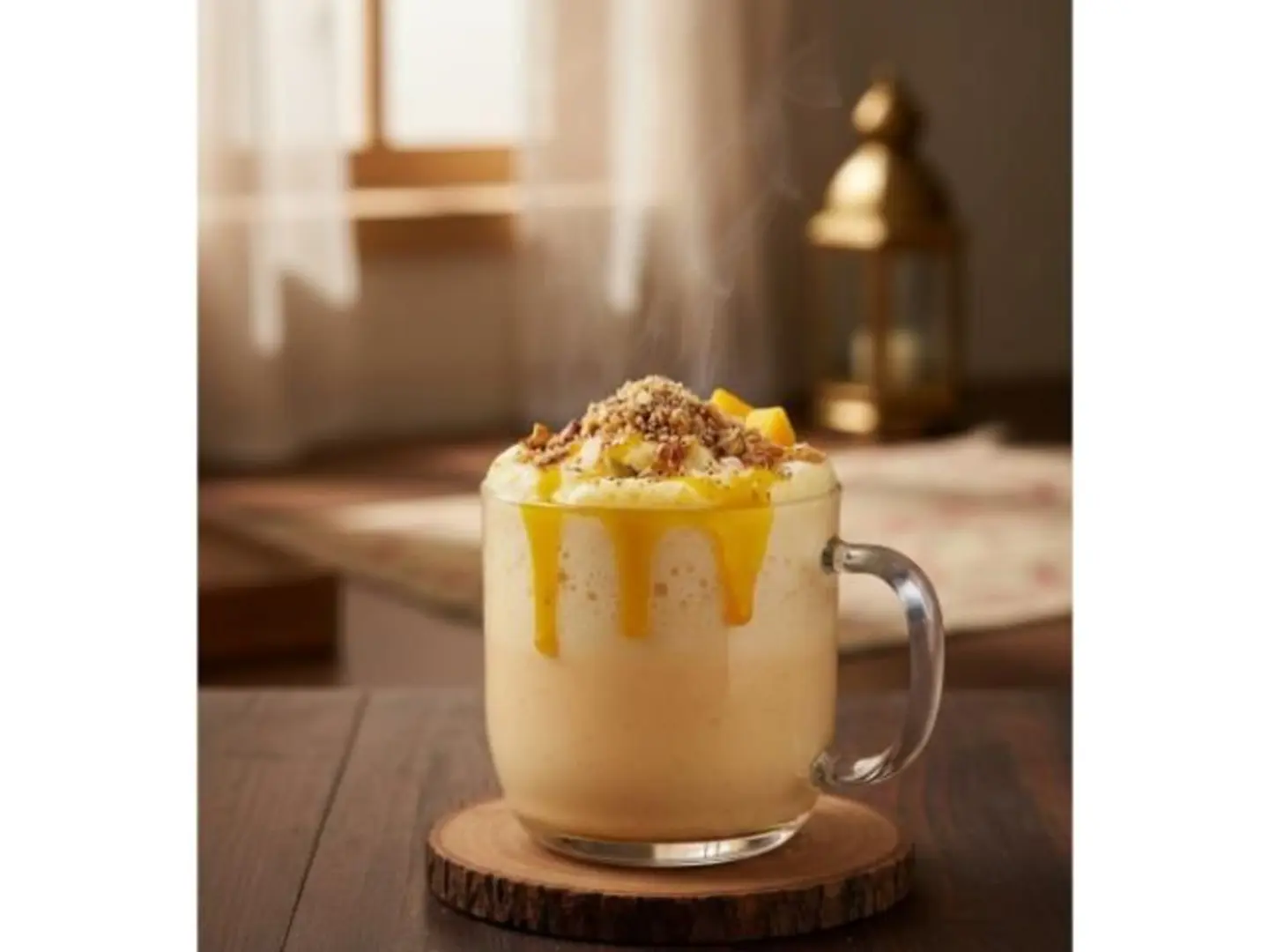 Mango Sahlab With Nuts