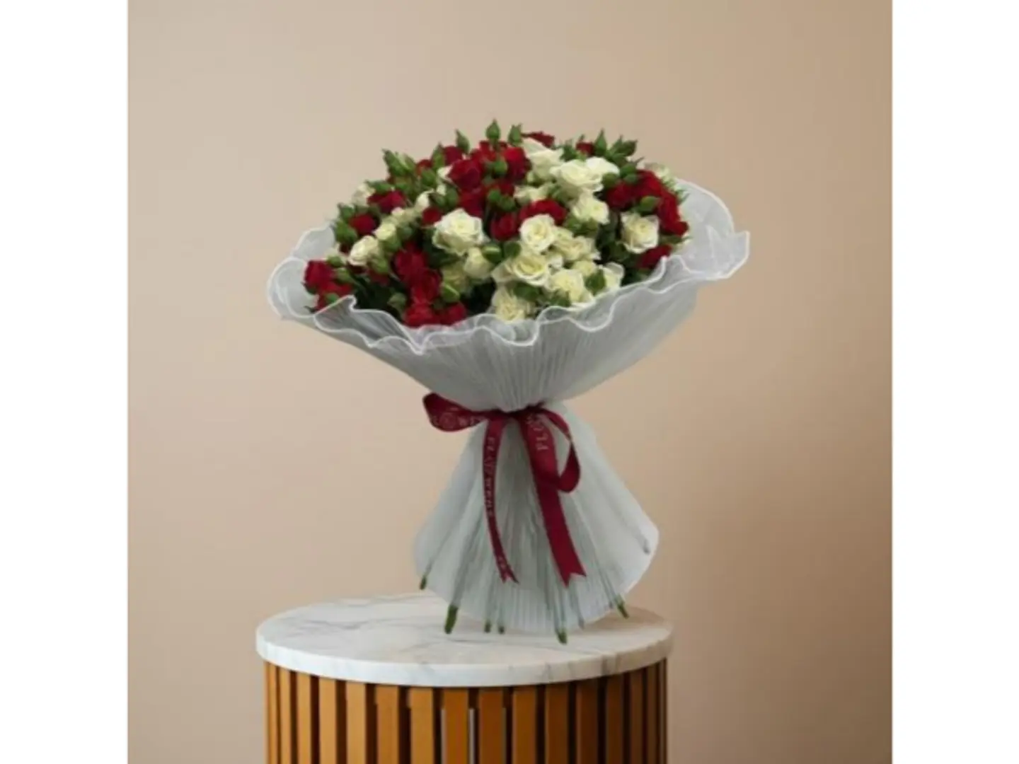 Red And White Rose Bouquet