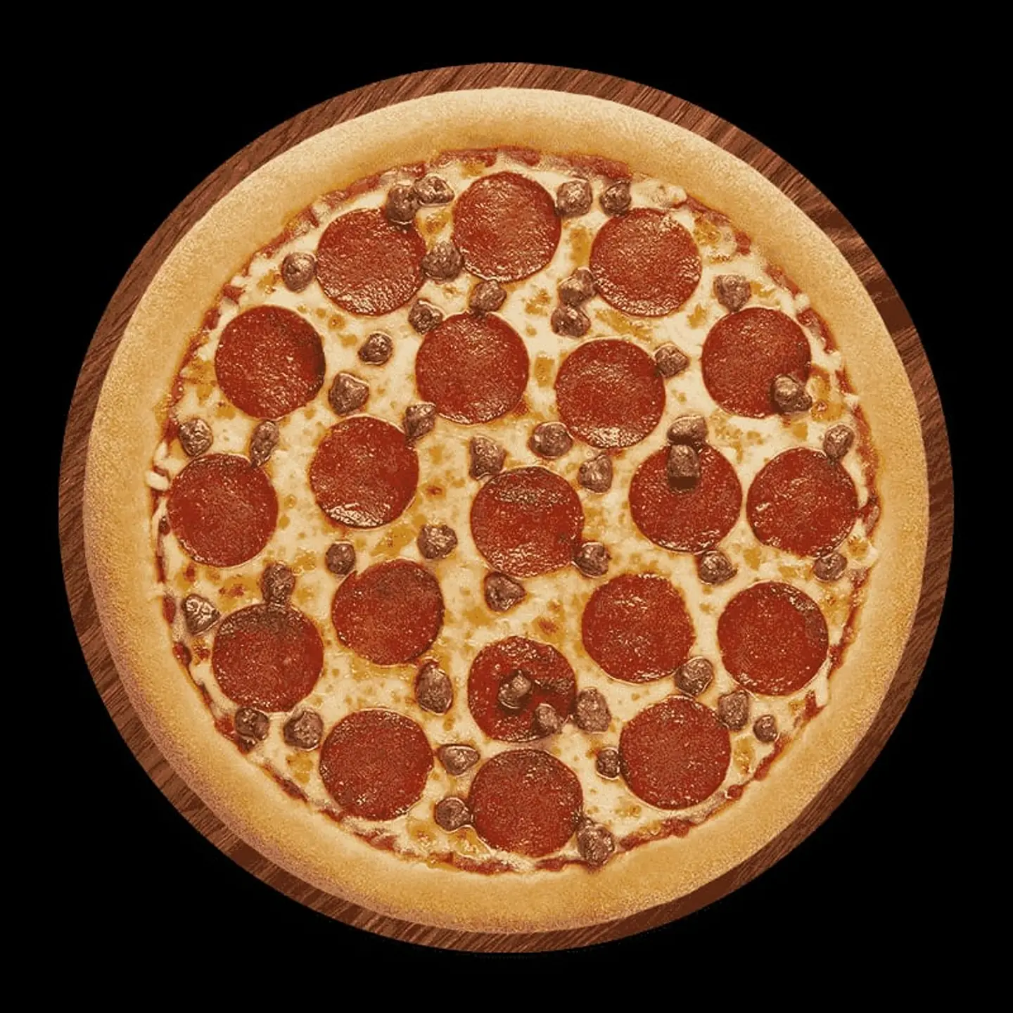 Pepperoni And Meat Pieces Pizza